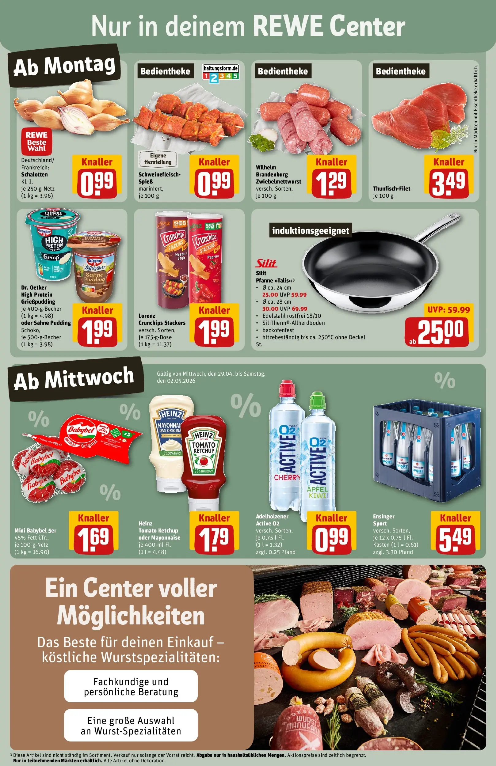 REWE Prospekt ab 27.04.2026 zum Blättern » Angebote | Seite: 3 | Produkte: Adelholzener, Mayonnaise, Lorenz crunchips, Ketchup