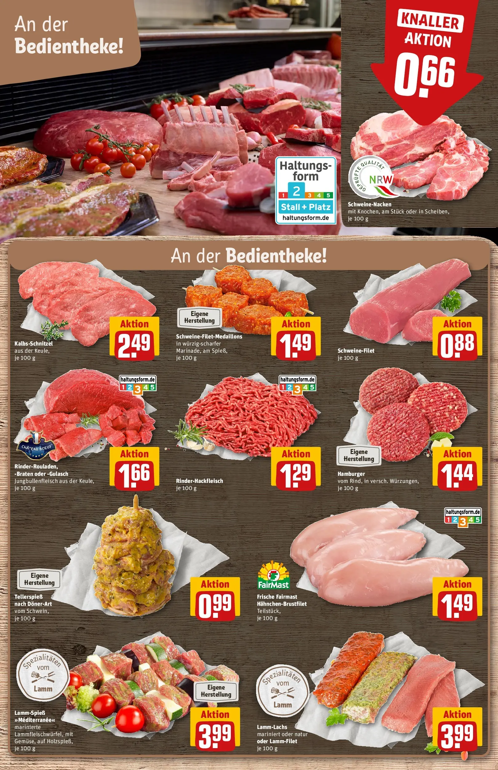 REWE Prospekt ab 27.04.2026 zum Blättern » Angebote | Seite: 9 | Produkte: Schweinenacken, Gulasch