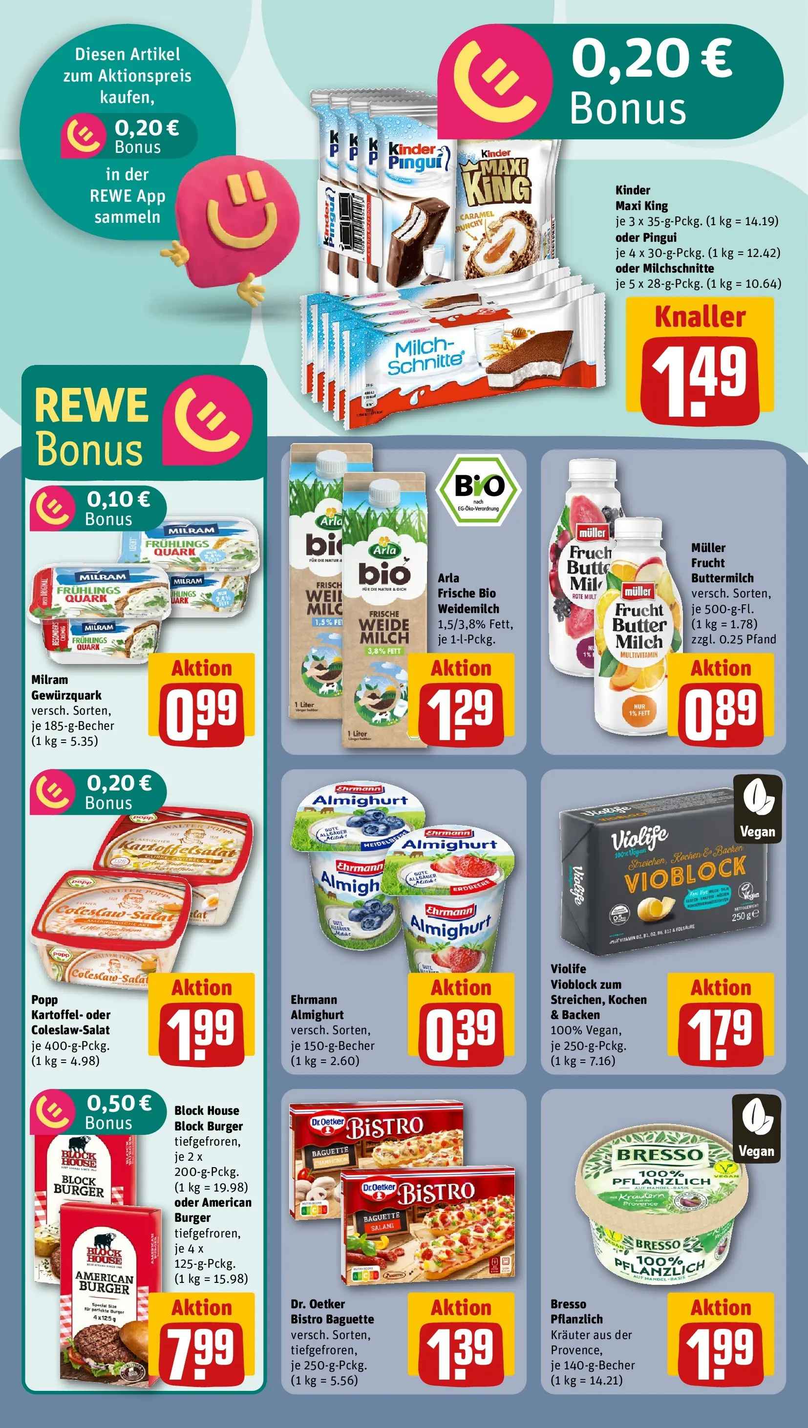 REWE Prospekt ab 27.04.2026 zum Blättern » Angebote | Seite: 10 | Produkte: Ehrmann almighurt, Quark, Milch, Bresso