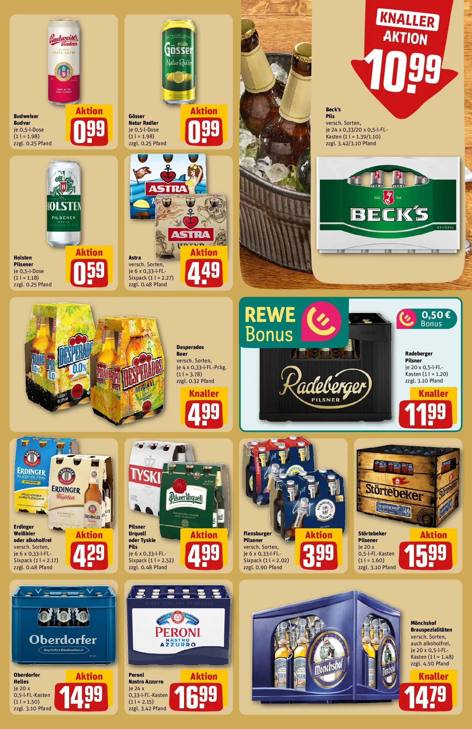 REWE Prospekt ab 27.04.2026 zum Blättern » Angebote | Seite: 17 | Produkte: Tyskie, Erdinger, Bier, Radeberger pilsner