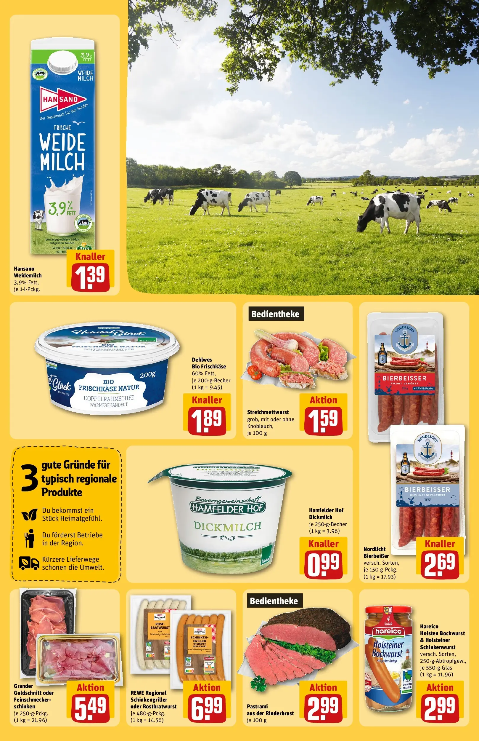 REWE Prospekt ab 27.04.2026 zum Blättern » Angebote | Seite: 25 | Produkte: Bockwurst, Bratwurst, Schinken, Griller