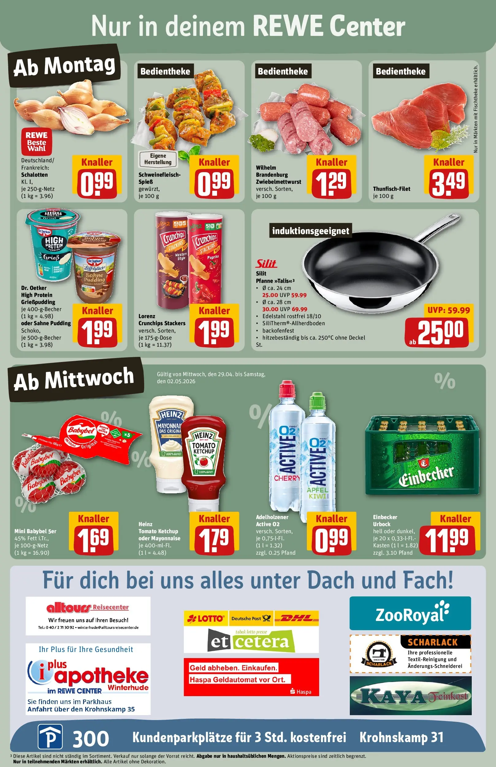 REWE Prospekt ab 27.04.2026 zum Blättern » Angebote | Seite: 3 | Produkte: Adelholzener, Paprika, Lorenz crunchips, Sahne