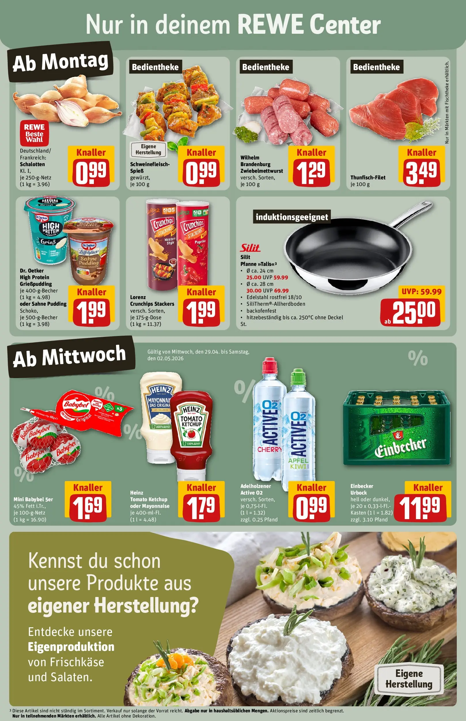 REWE Prospekt ab 27.04.2026 zum Blättern » Angebote | Seite: 3 | Produkte: Äpfel, Babybel, Chips, Sahne