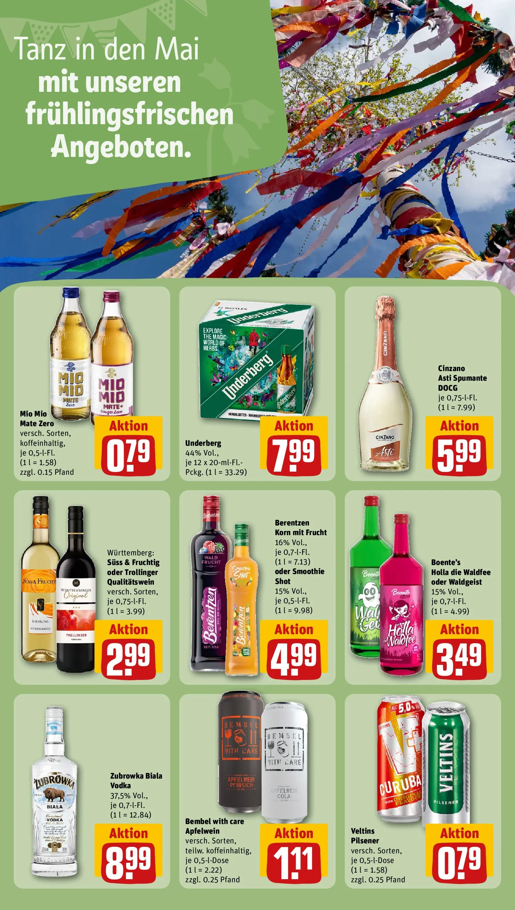 REWE Prospekt ab 27.04.2026 zum Blättern » Angebote | Seite: 15 | Produkte: Cola, Mio mio mate, Vodka, Underberg
