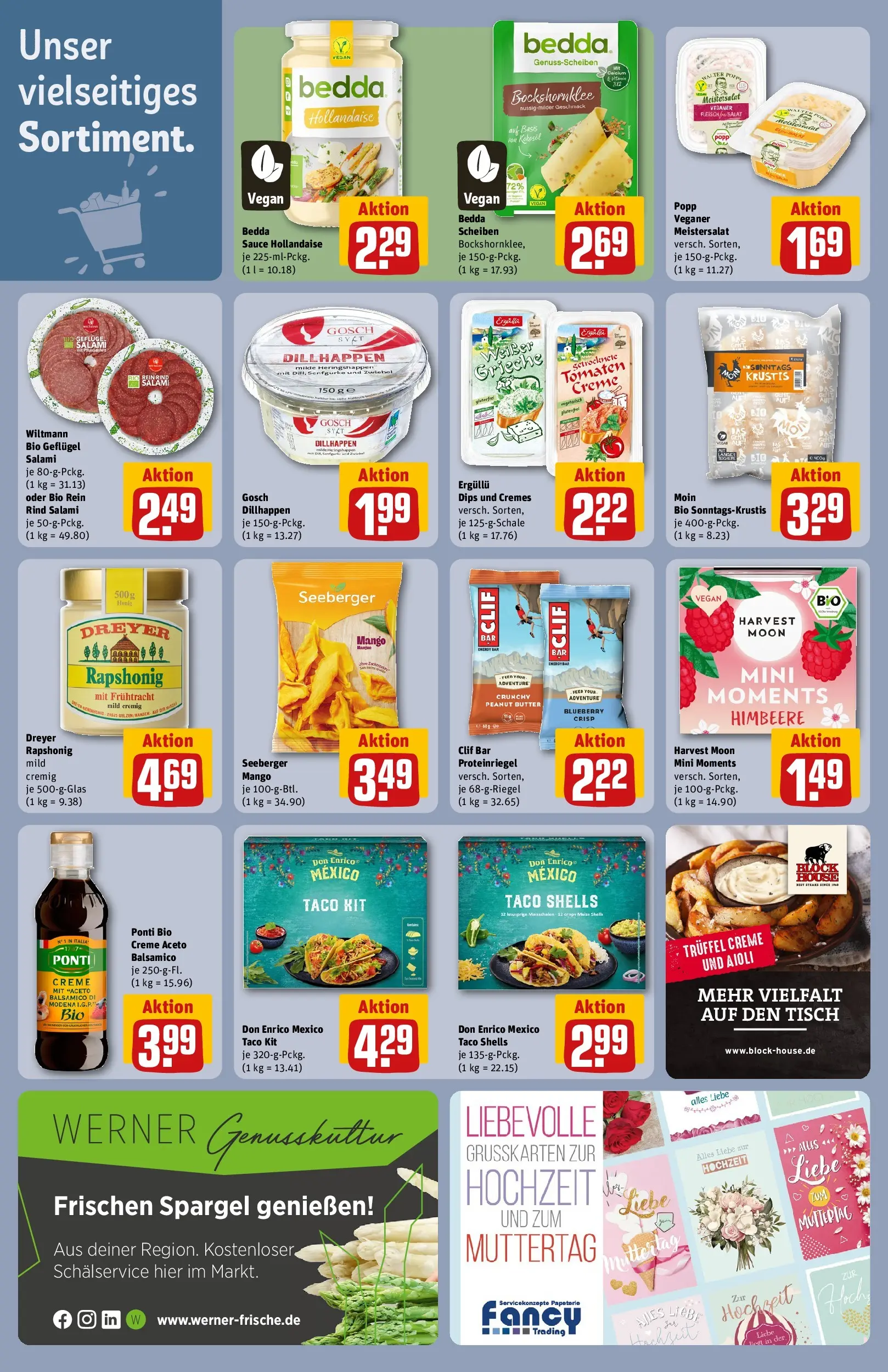 REWE Prospekt ab 27.04.2026 zum Blättern » Angebote | Seite: 34 | Produkte: Butter, Mango, Himbeere, Salat