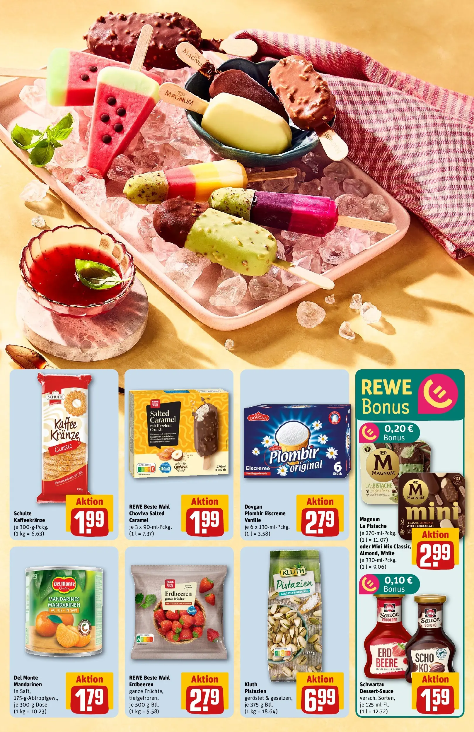 REWE Prospekt ab 27.04.2026 zum Blättern » Angebote | Seite: 5 | Produkte: Kaffee, Eiscreme, Erdbeeren, Eis