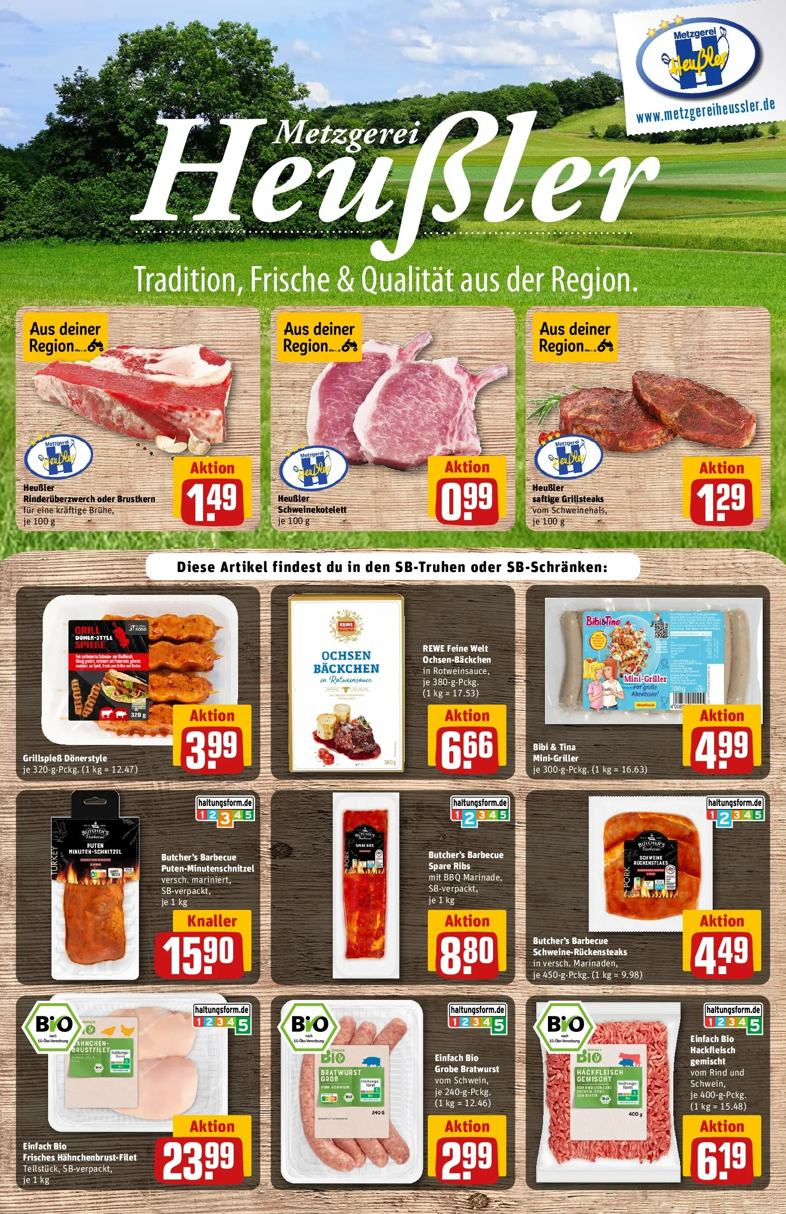 REWE Prospekt ab 27.04.2026 zum Blättern » Angebote | Seite: 11 | Produkte: Tür, Spare ribs, Steak, Hackfleisch