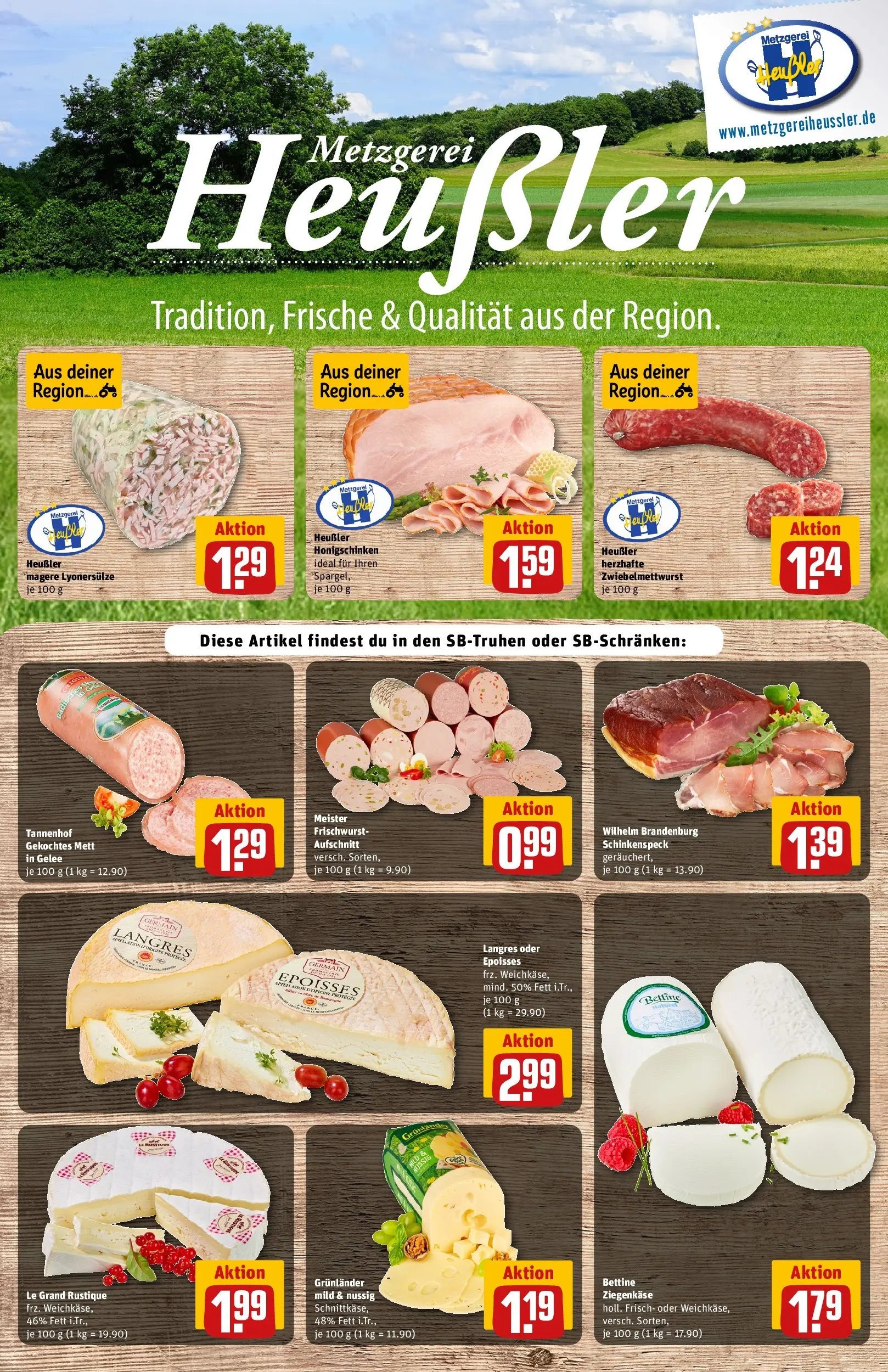 REWE Prospekt ab 27.04.2026 zum Blättern » Angebote | Seite: 12 | Produkte: Ziegenkäse, Spargel, Grunlander
