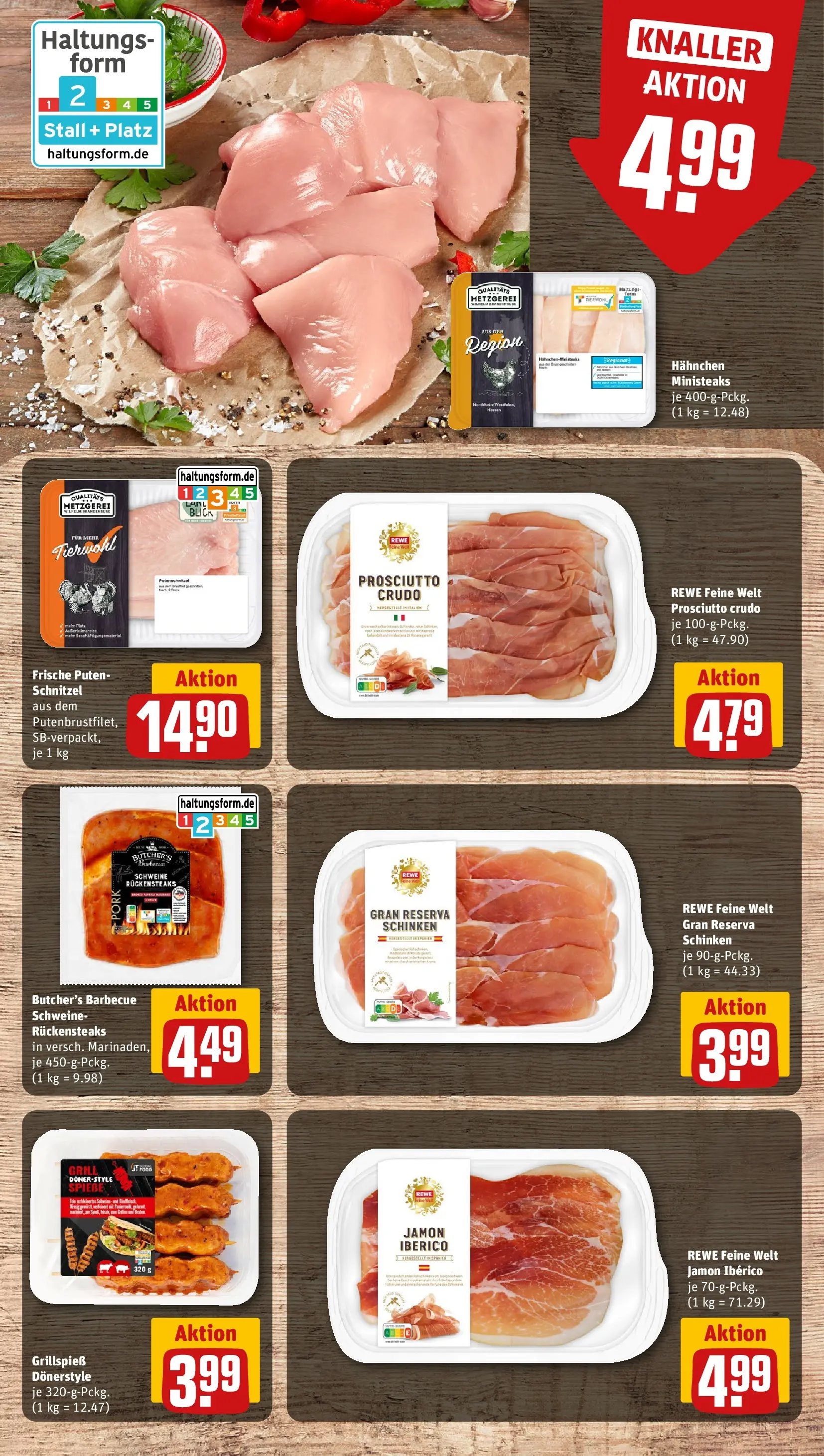 REWE Prospekt ab 27.04.2026 zum Blättern » Angebote | Seite: 8 | Produkte: Hahnchen, Schnitzel, Schinken, Steak