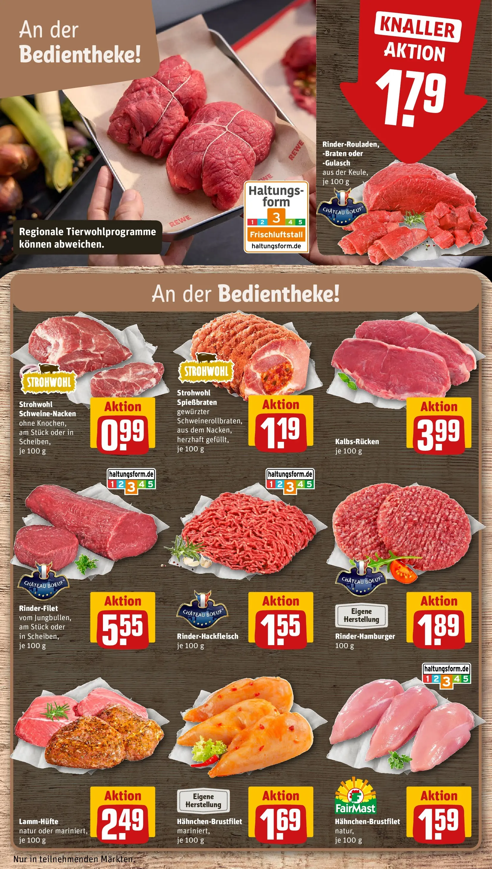 REWE Prospekt ab 27.04.2026 zum Blättern » Angebote | Seite: 25 | Produkte: Rinderfilet, Burger, Schweinenacken, Gulasch