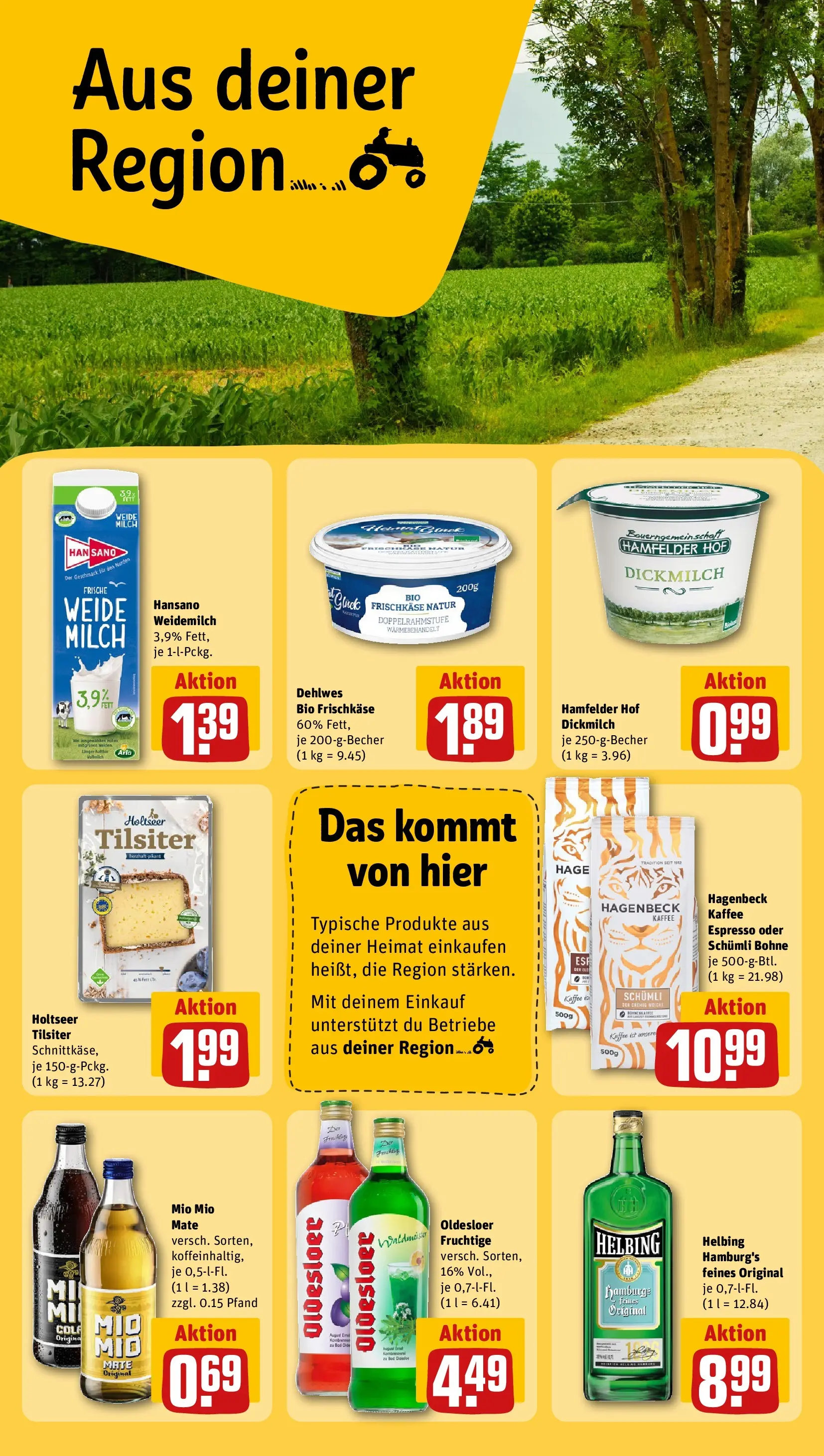 REWE Prospekt ab 27.04.2026 zum Blättern » Angebote | Seite: 26 | Produkte: Milch, Kaffee, Oldesloer, Frischkase