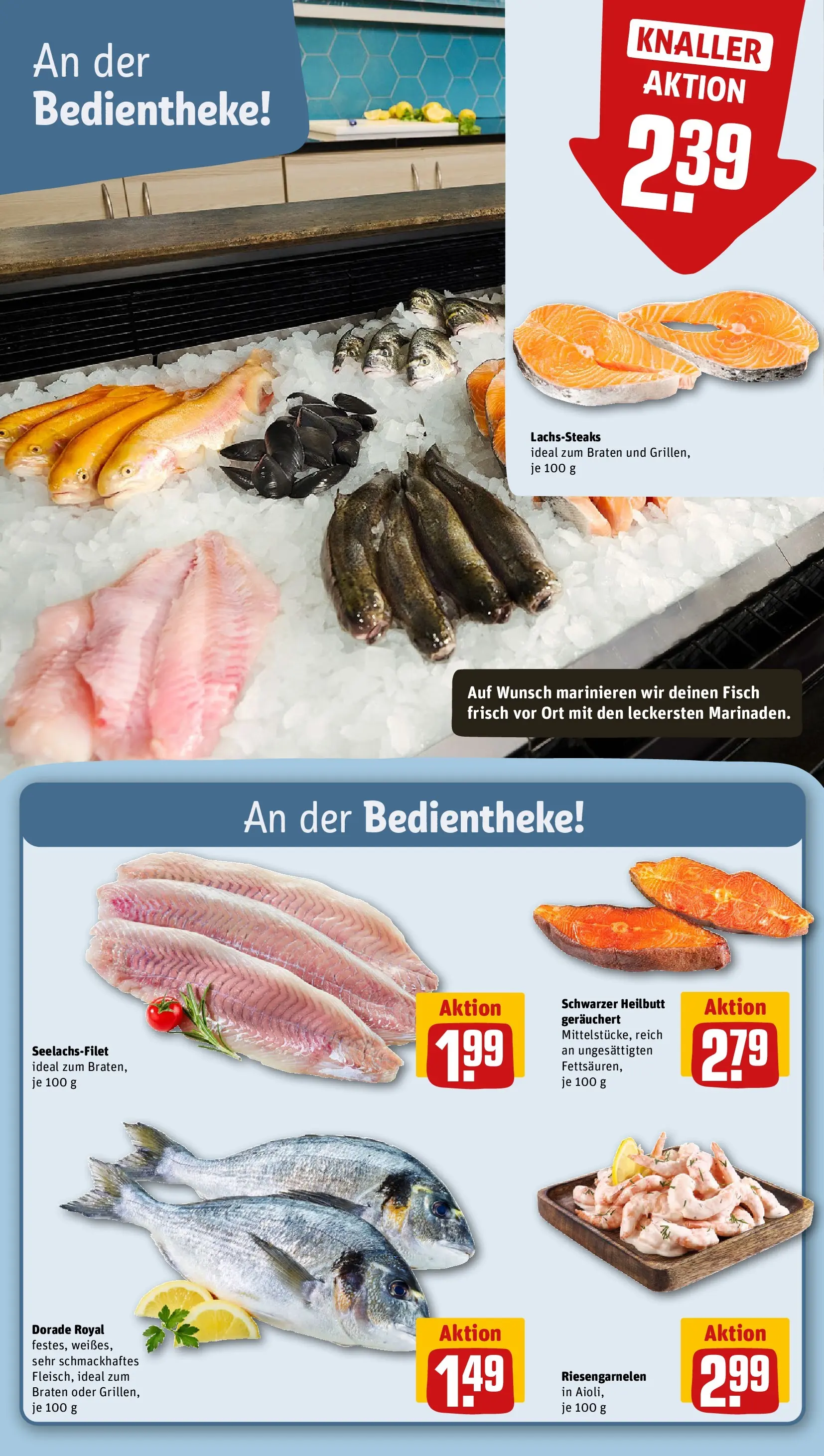 REWE Prospekt ab 27.04.2026 zum Blättern » Angebote | Seite: 35 | Produkte: Dorade, Fisch, Steak