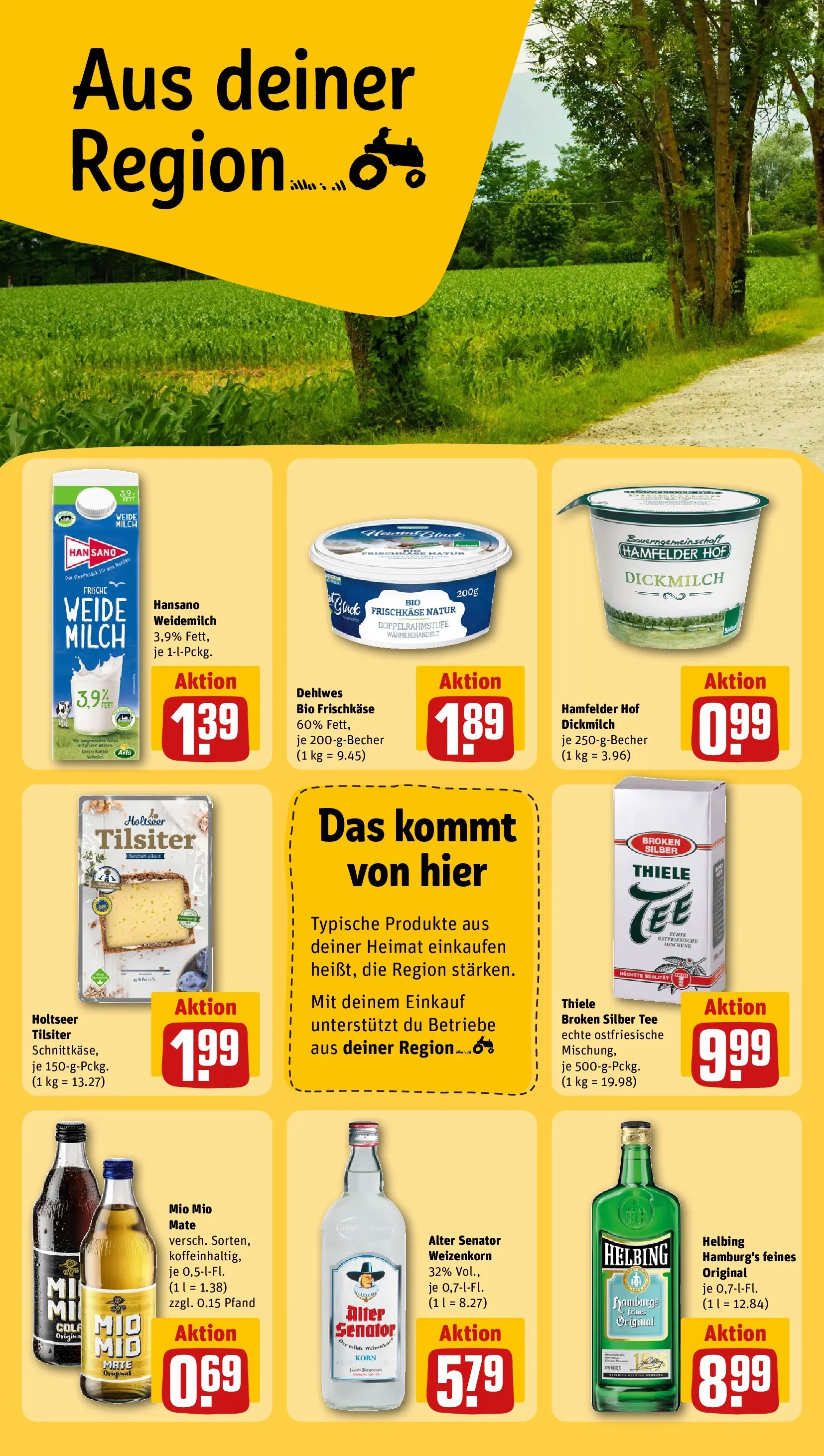 REWE Prospekt ab 27.04.2026 zum Blättern » Angebote | Seite: 22 | Produkte: Milch, Mio mio mate, Tee, Frischkase