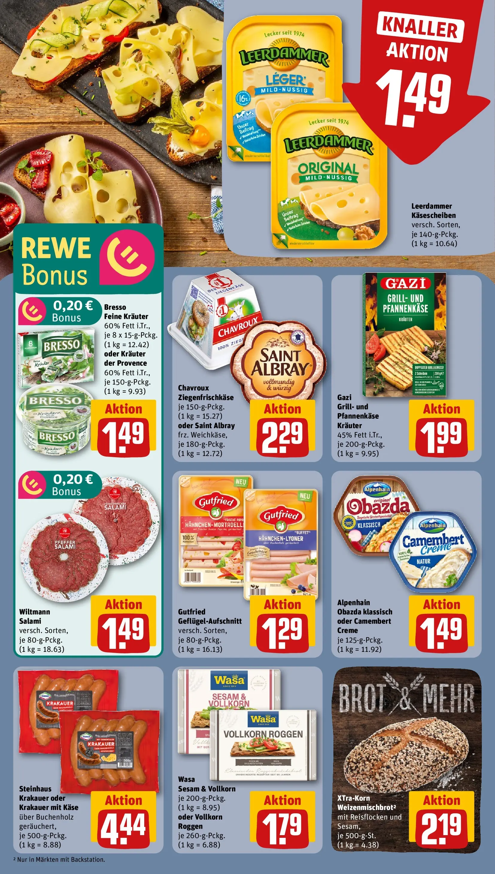 REWE Prospekt ab 27.04.2026 zum Blättern » Angebote | Seite: 12 | Produkte: Grill, Käse, Leerdammer, Salami