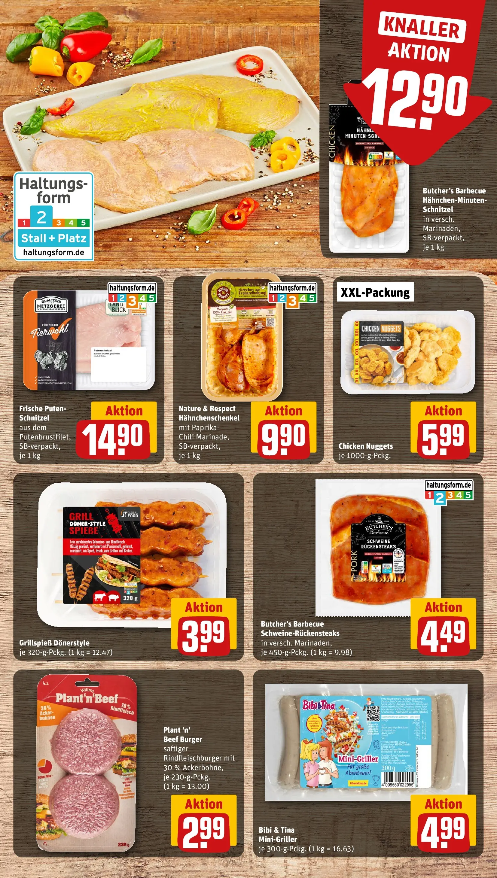 REWE Prospekt ab 27.04.2026 zum Blättern » Angebote | Seite: 8 | Produkte: Hahnchen, Burger, Schnitzel, Chili