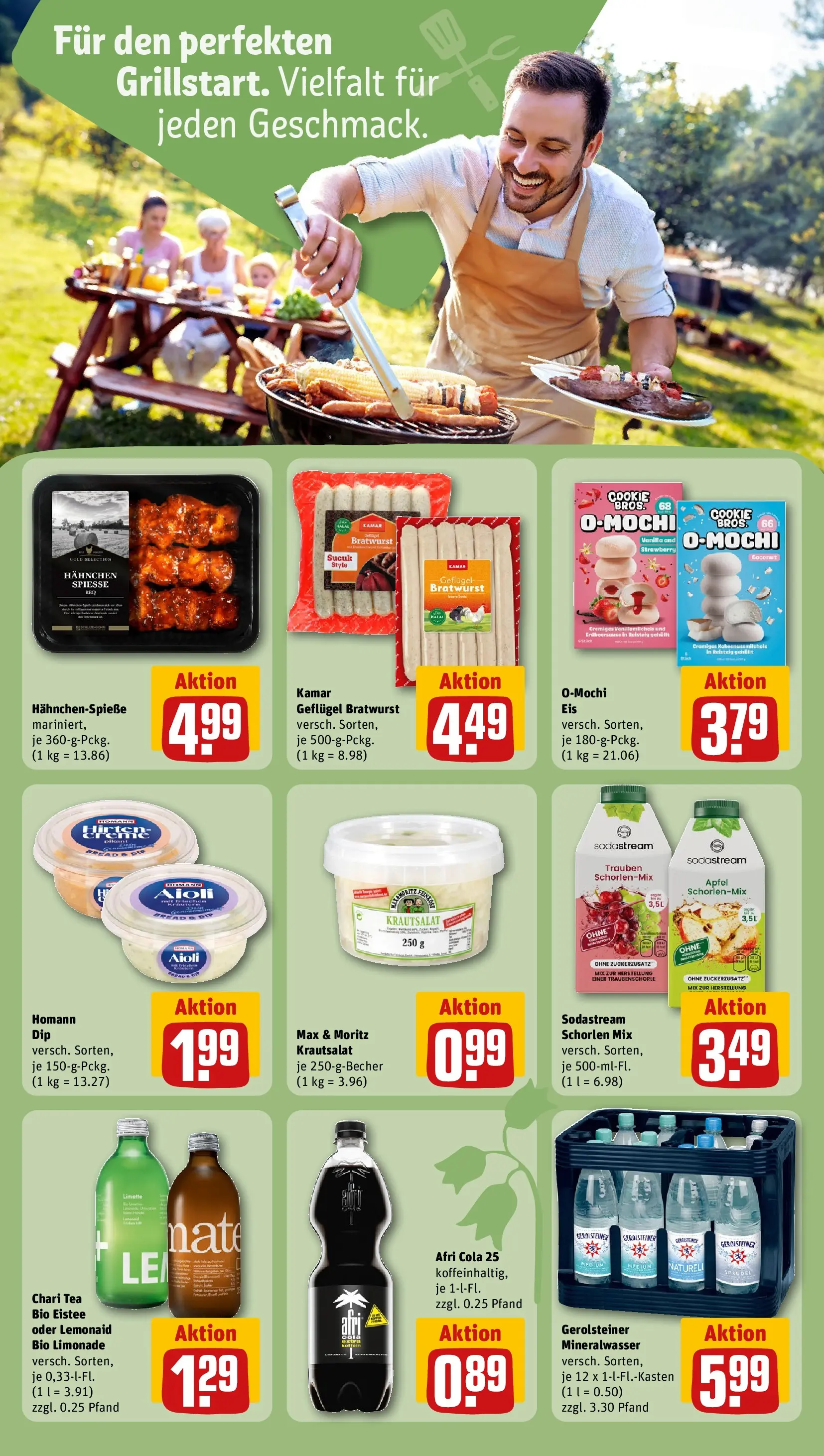 REWE Prospekt ab 27.04.2026 zum Blättern » Angebote | Seite: 18 | Produkte: Hahnchen, Trauben, Limonade, Mineralwasser