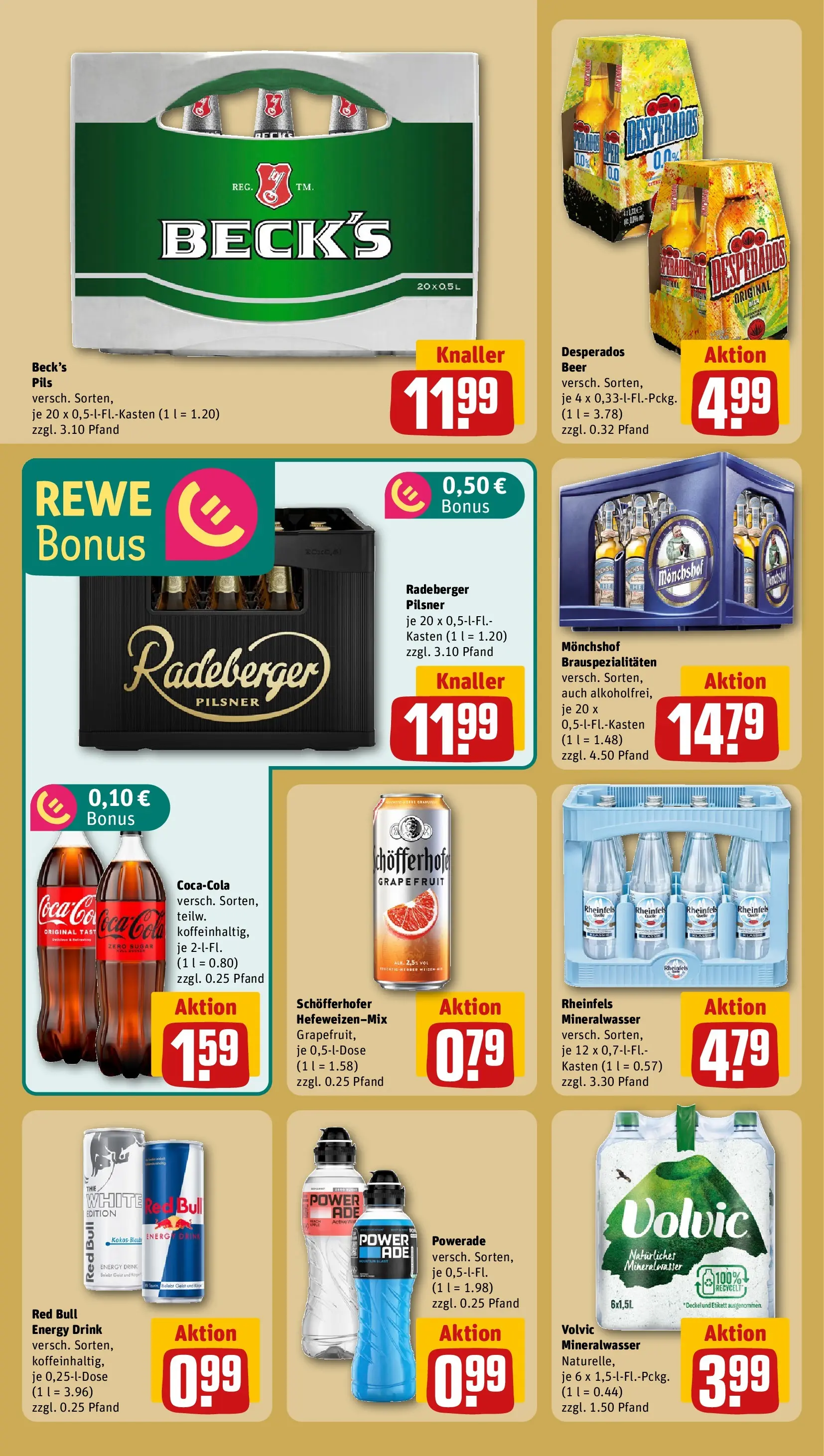 REWE Prospekt ab 27.04.2026 zum Blättern » Angebote | Seite: 20 | Produkte: Grapefruit, Powerade, Volvic, Radeberger pilsner