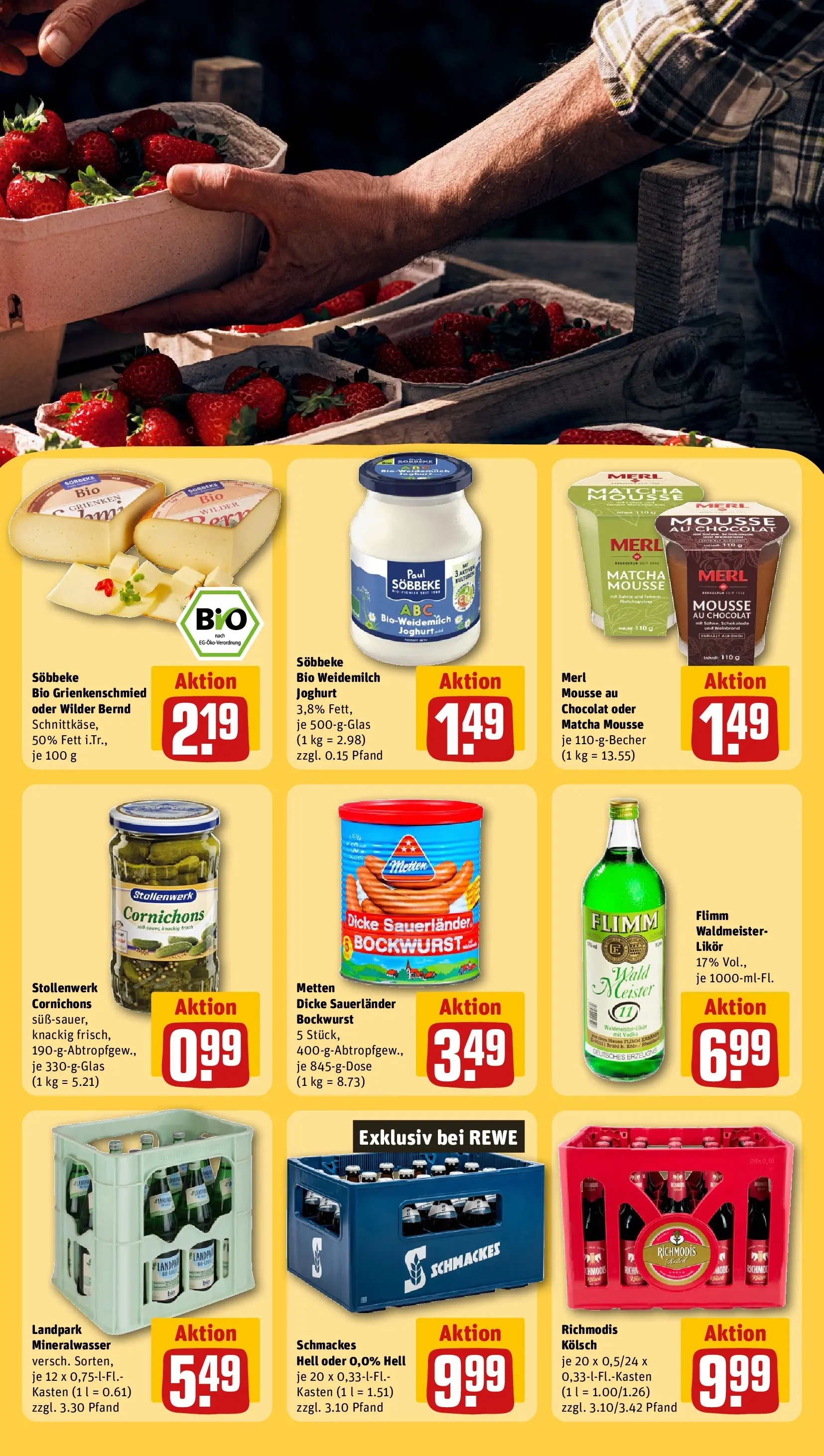 REWE Prospekt ab 27.04.2026 zum Blättern » Angebote | Seite: 23 | Produkte: Schokolade, Likör, Mineralwasser, Vodka