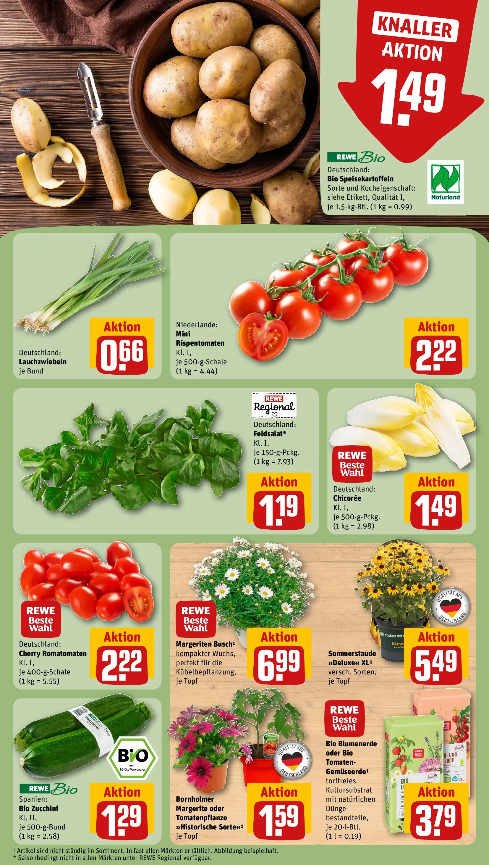 REWE Prospekt ab 27.04.2026 zum Blättern » Angebote | Seite: 7 | Produkte: Tomaten, Blumenerde, Zucchini