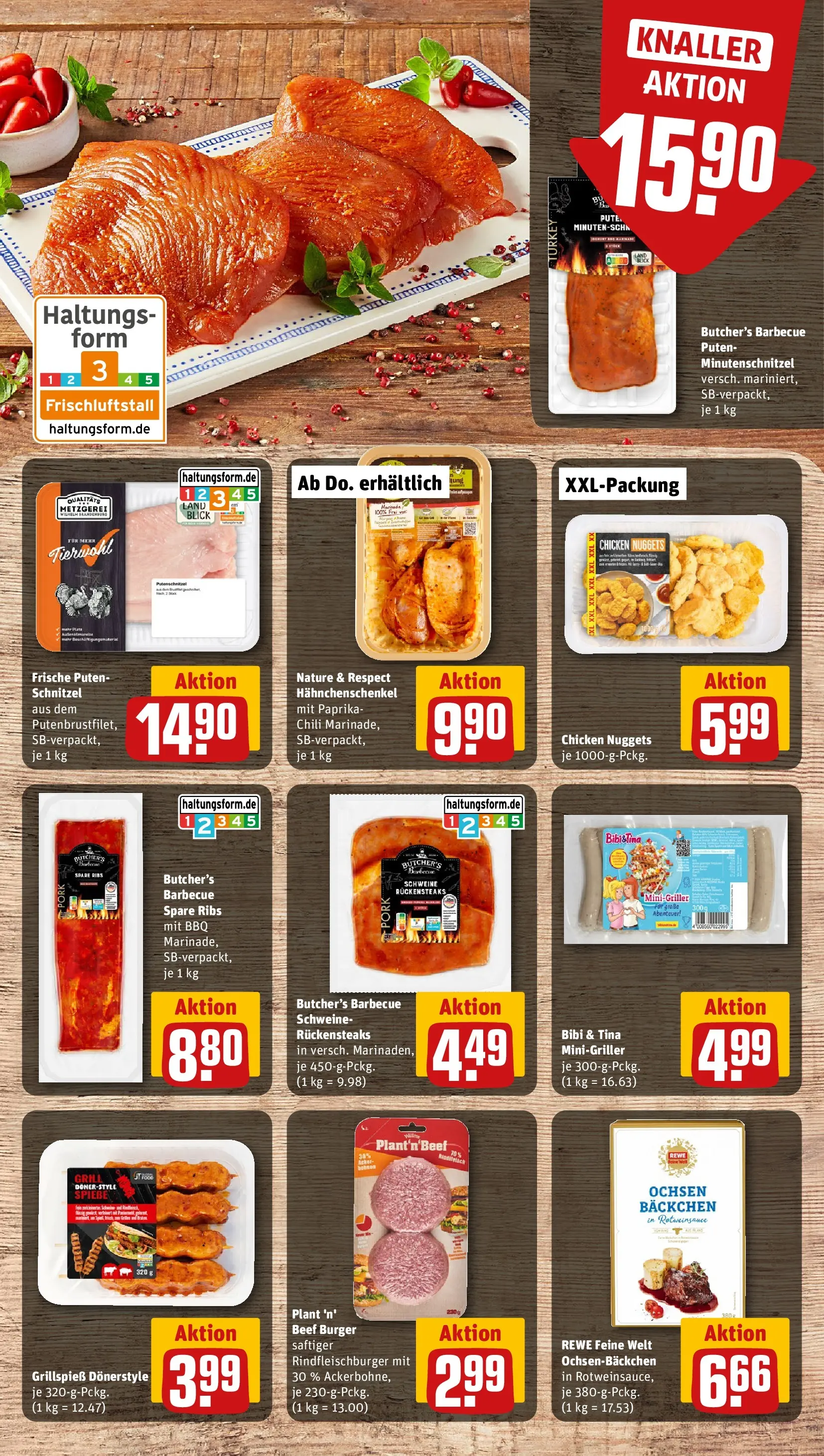 REWE Prospekt ab 27.04.2026 zum Blättern » Angebote | Seite: 10 | Produkte: Hahnchenschenkel, Schnitzel, Paprika, Chili