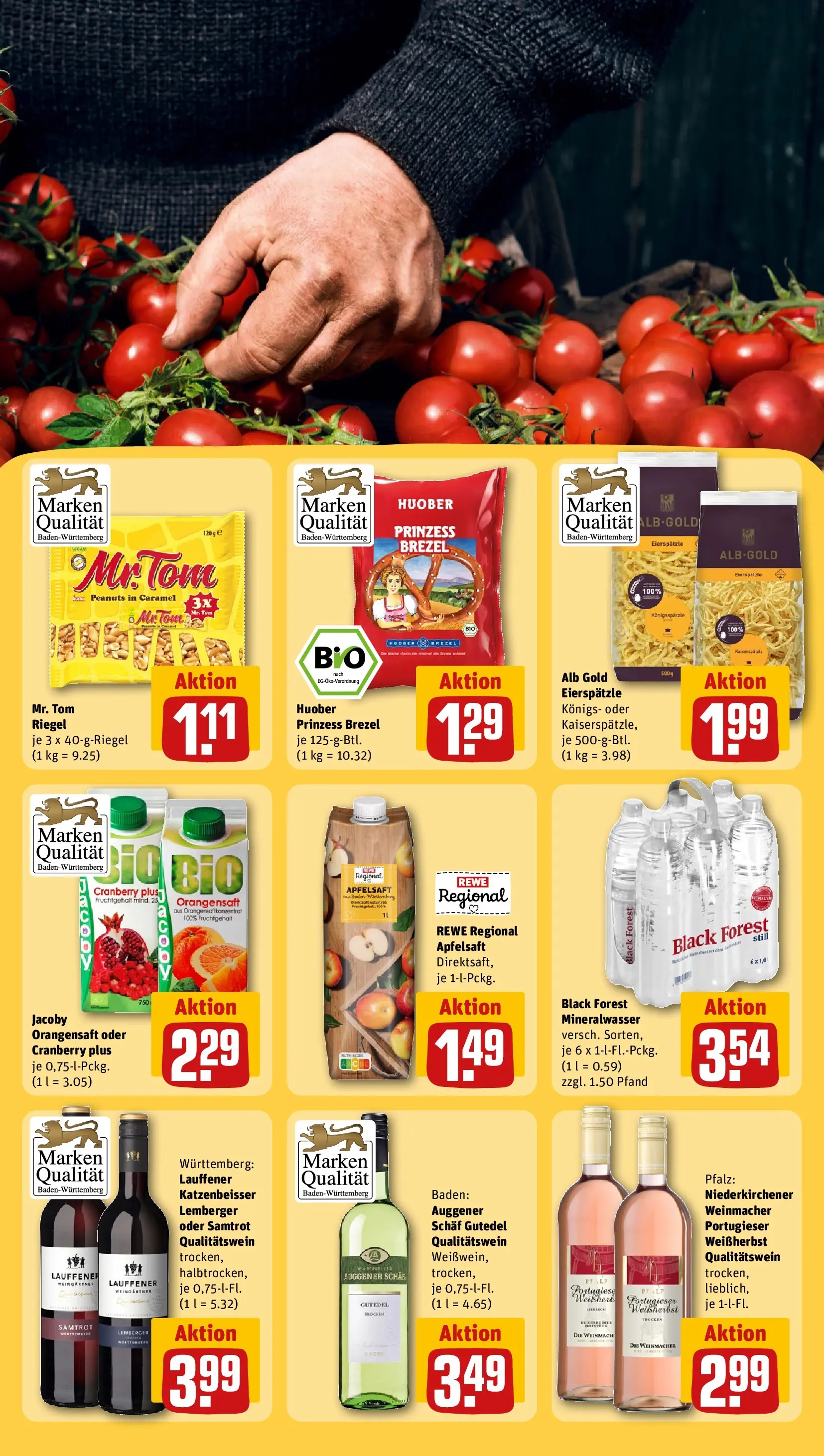 REWE Prospekt ab 27.04.2026 zum Blättern » Angebote | Seite: 21 | Produkte: Orangensaft, Mineralwasser, Apple, Pasta