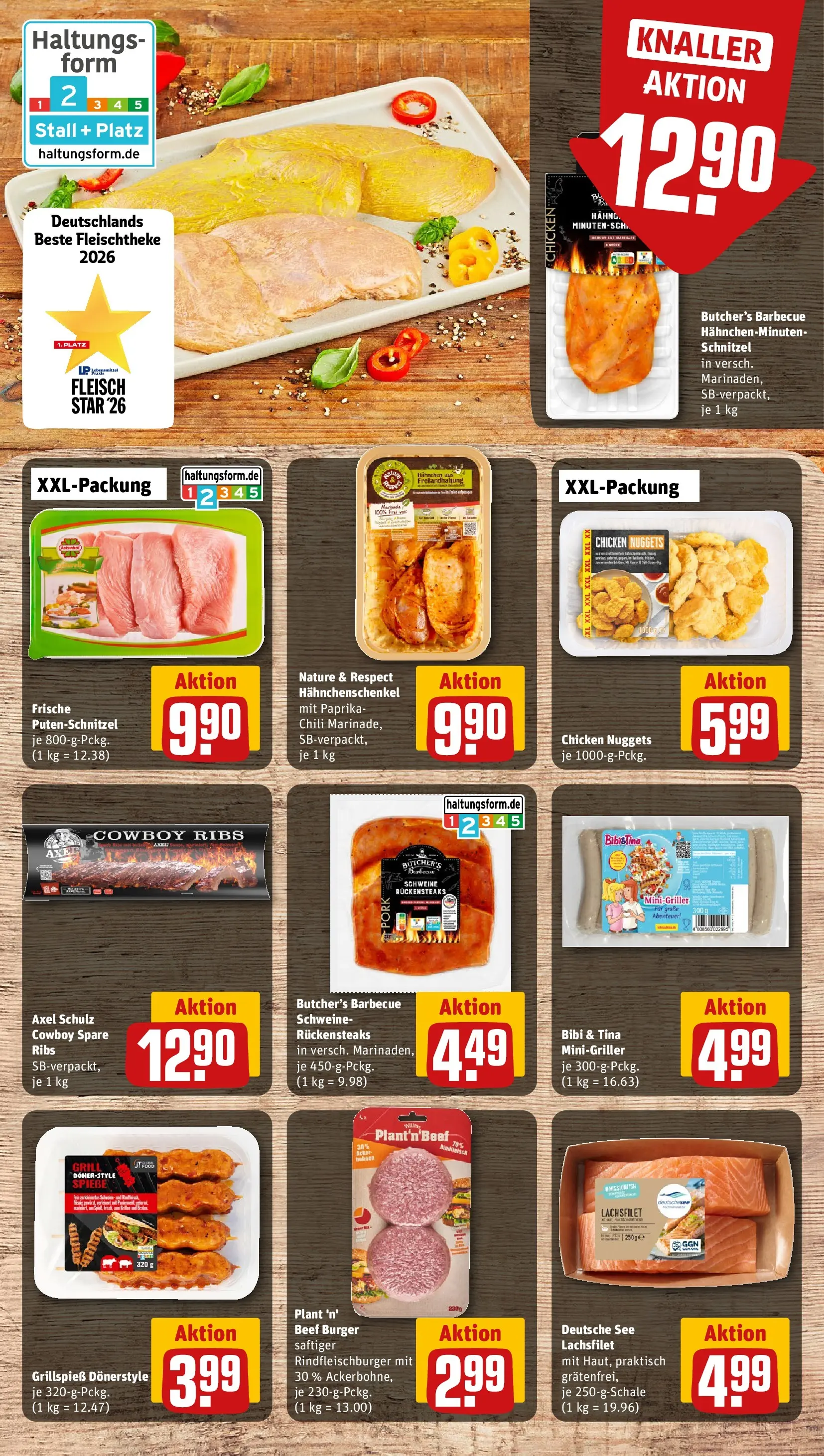 REWE Prospekt ab 27.04.2026 zum Blättern » Angebote | Seite: 8 | Produkte: Spare ribs, Burger, Paprika, Fleisch