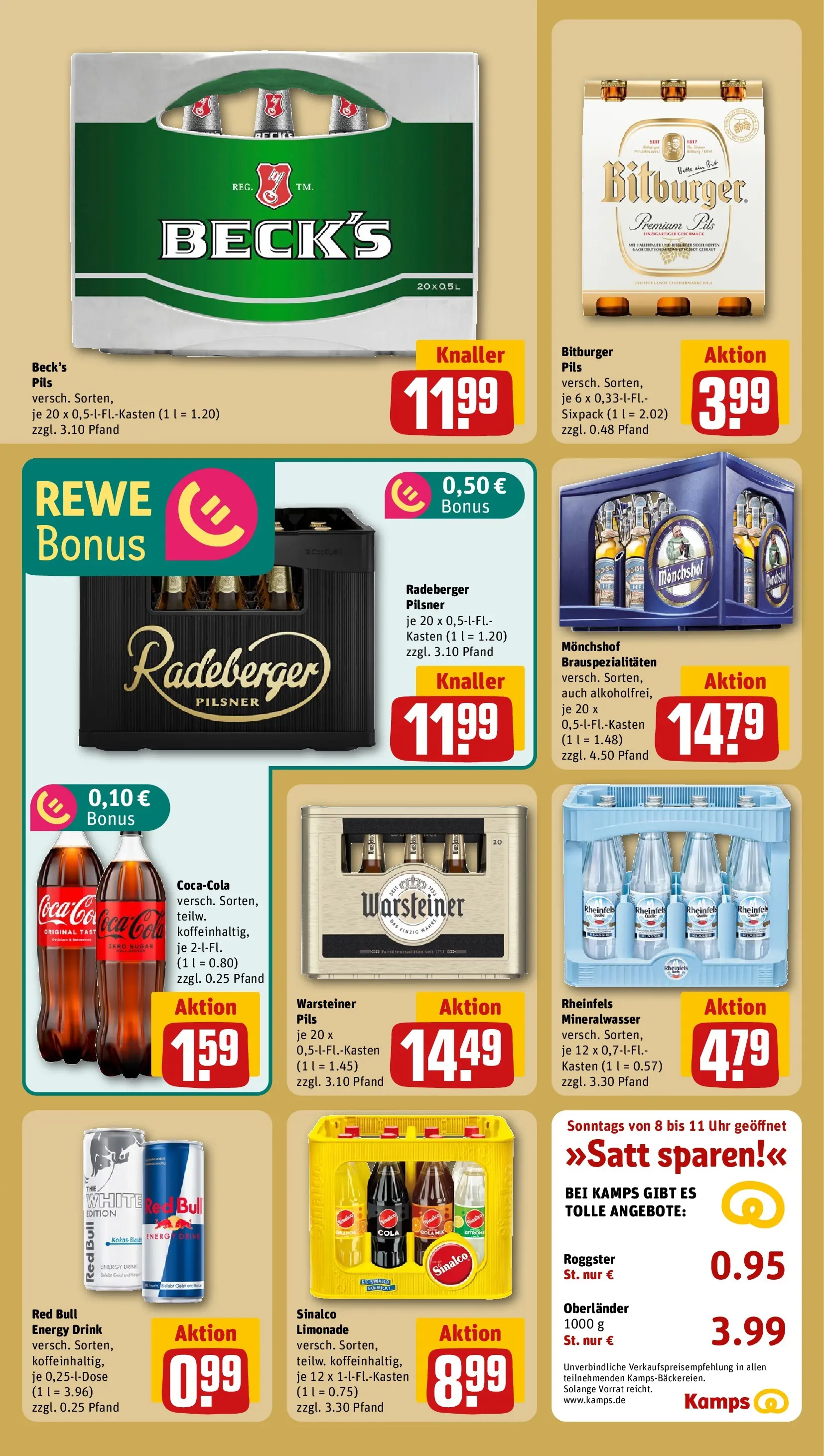 REWE Prospekt ab 27.04.2026 zum Blättern » Angebote | Seite: 16 | Produkte: Bitburger, Cola, Pils, Uhr