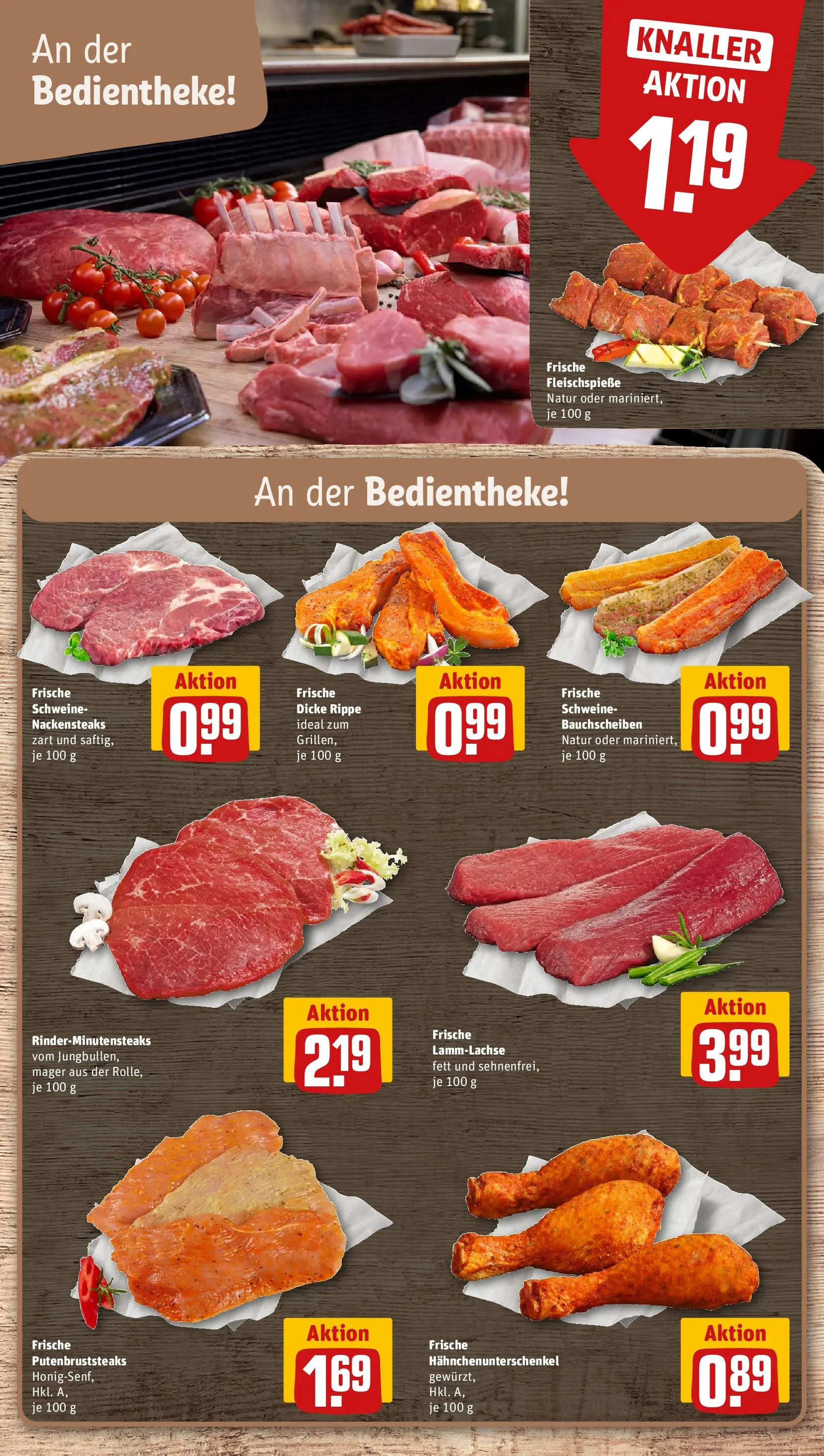 REWE Prospekt ab 27.04.2026 zum Blättern » Angebote | Seite: 8 | Produkte: Nackensteaks