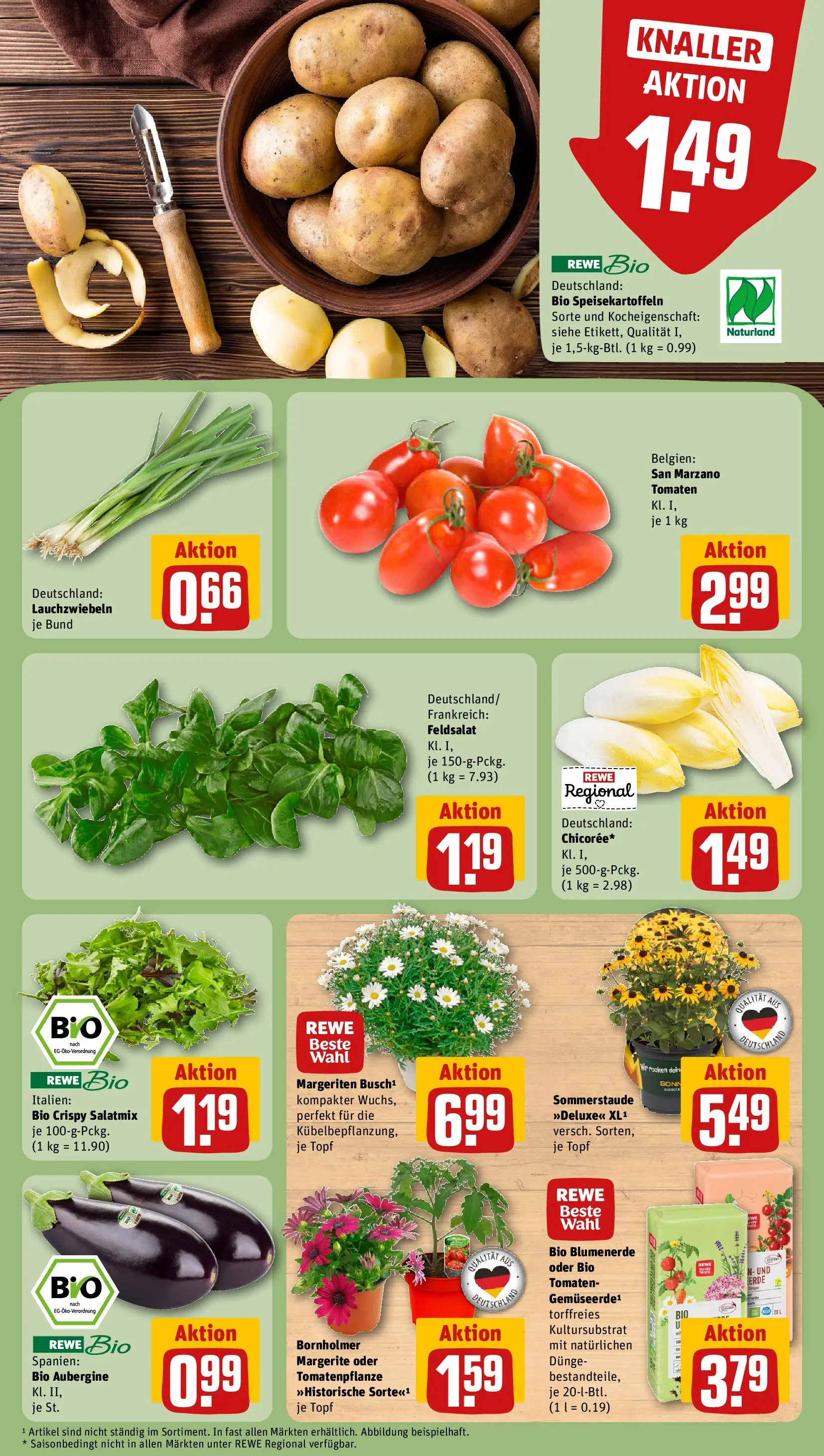 REWE Prospekt ab 27.04.2026 zum Blättern » Angebote | Seite: 5 | Produkte: Tomaten, Blumenerde, Aubergine
