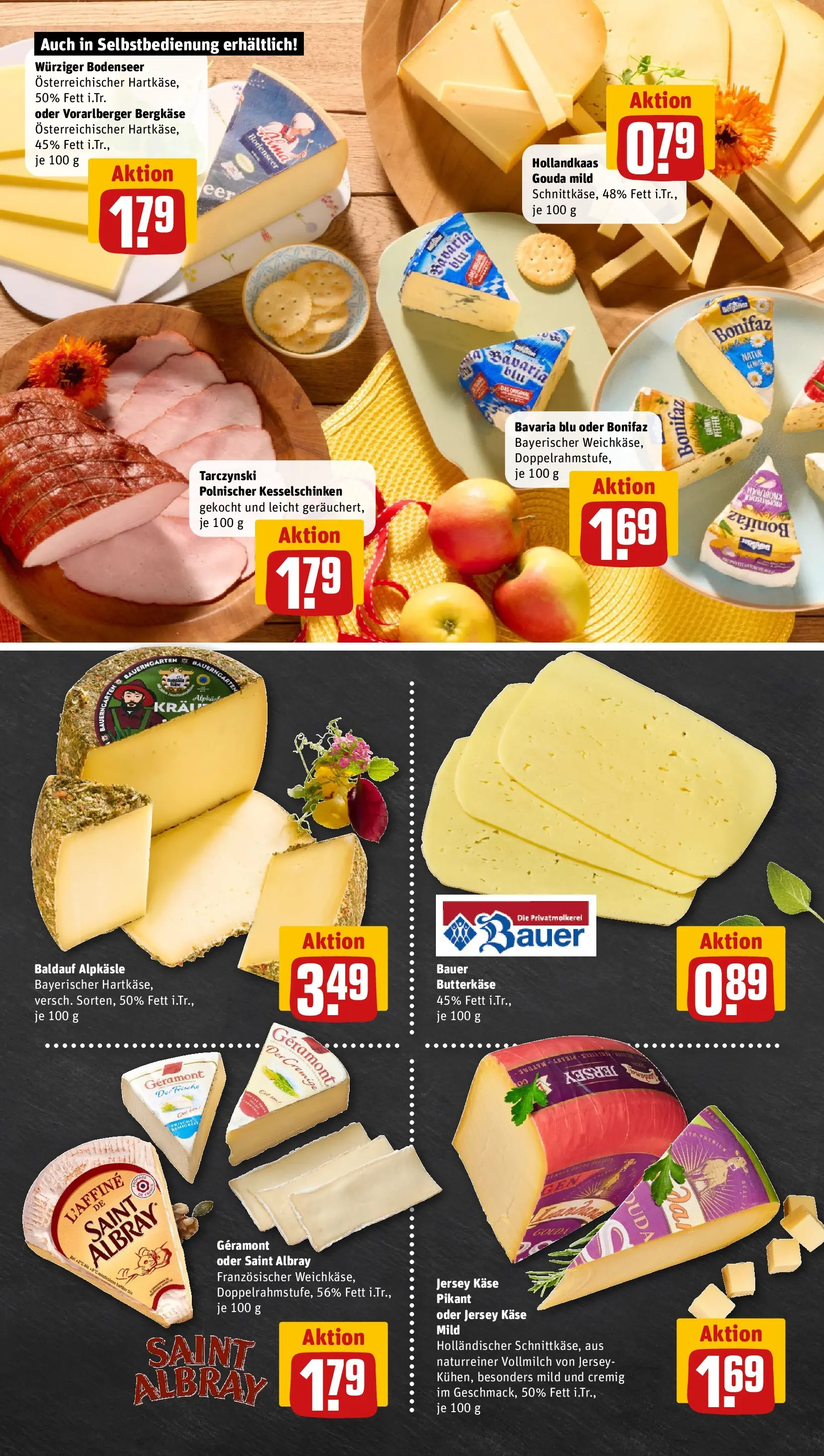 REWE Prospekt ab 27.04.2026 zum Blättern » Angebote | Seite: 9 | Produkte: Geramont, Käse, Gouda, Pfeffer