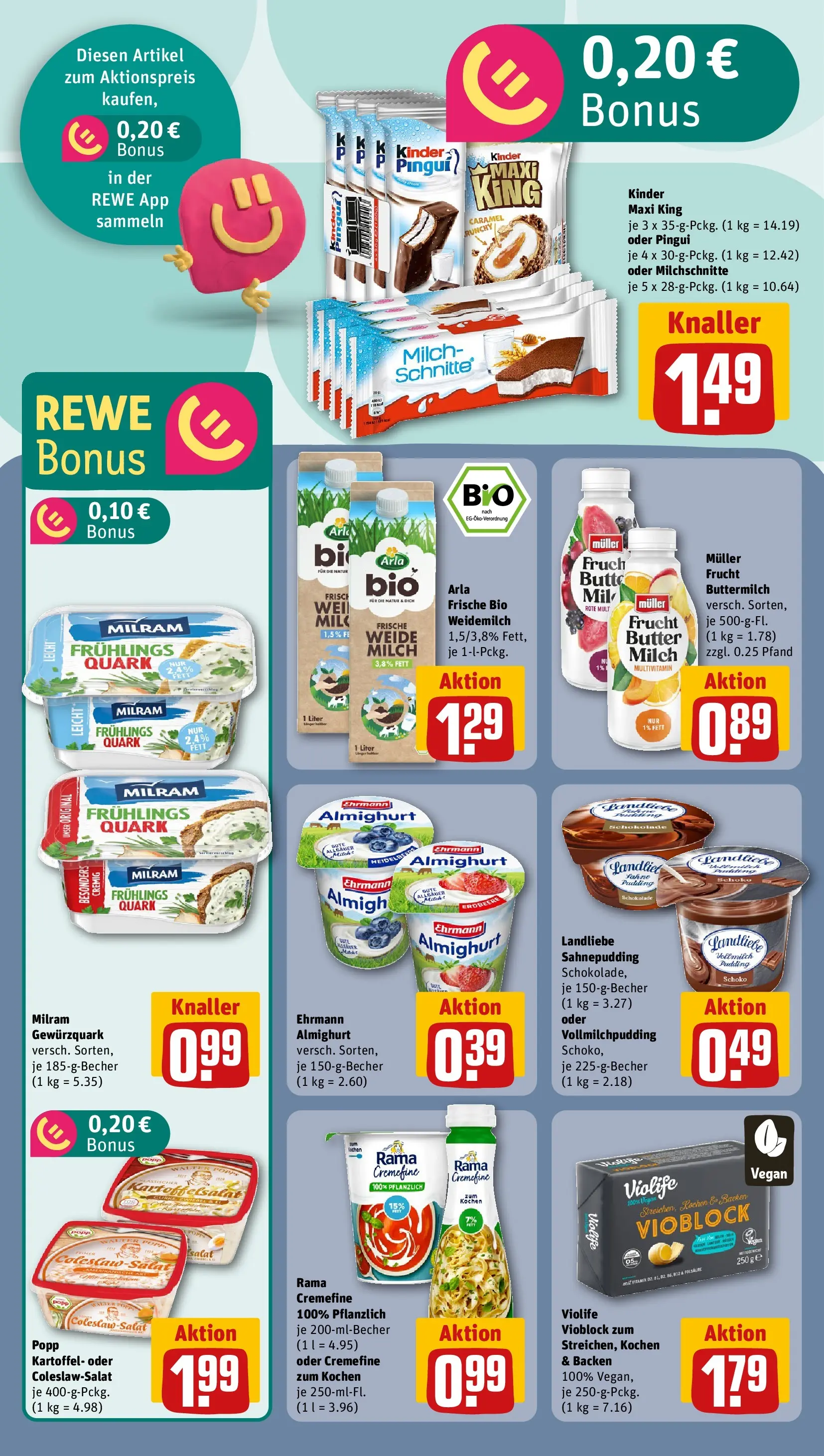 REWE Prospekt ab 27.04.2026 zum Blättern » Angebote | Seite: 11 | Produkte: Buttermilch, Milch, Rama cremefine, Milram