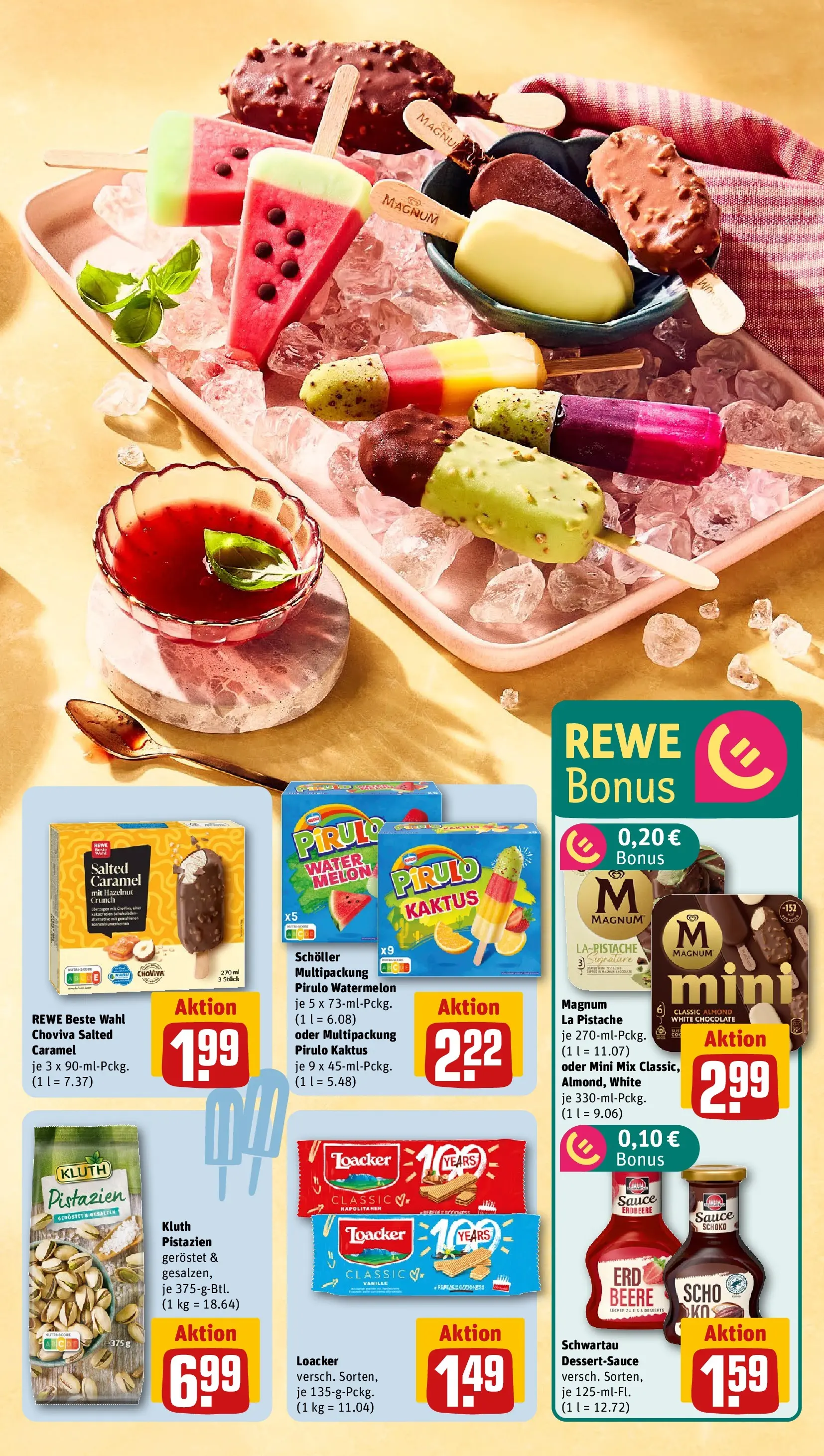 REWE Prospekt ab 27.04.2026 zum Blättern » Angebote | Seite: 15 | Produkte: Pistazien, Eis