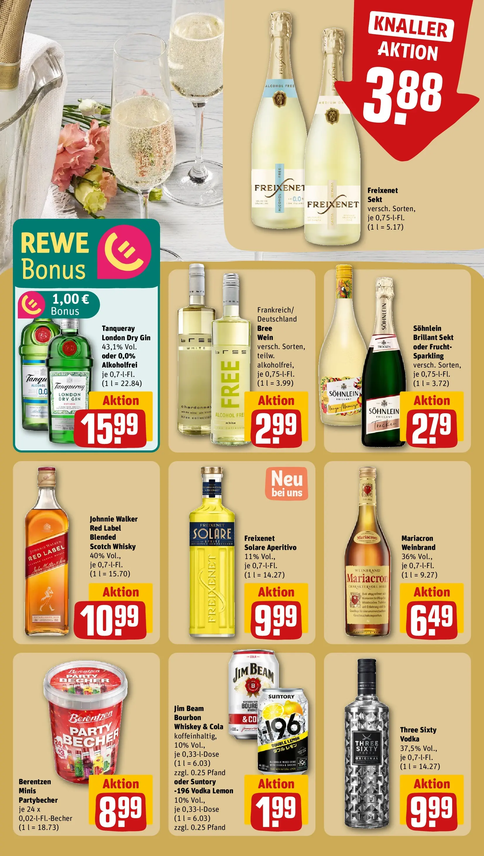 REWE Prospekt ab 27.04.2026 zum Blättern » Angebote | Seite: 19 | Produkte: Sekt, Bourbon, Berentzen, Johnnie walker