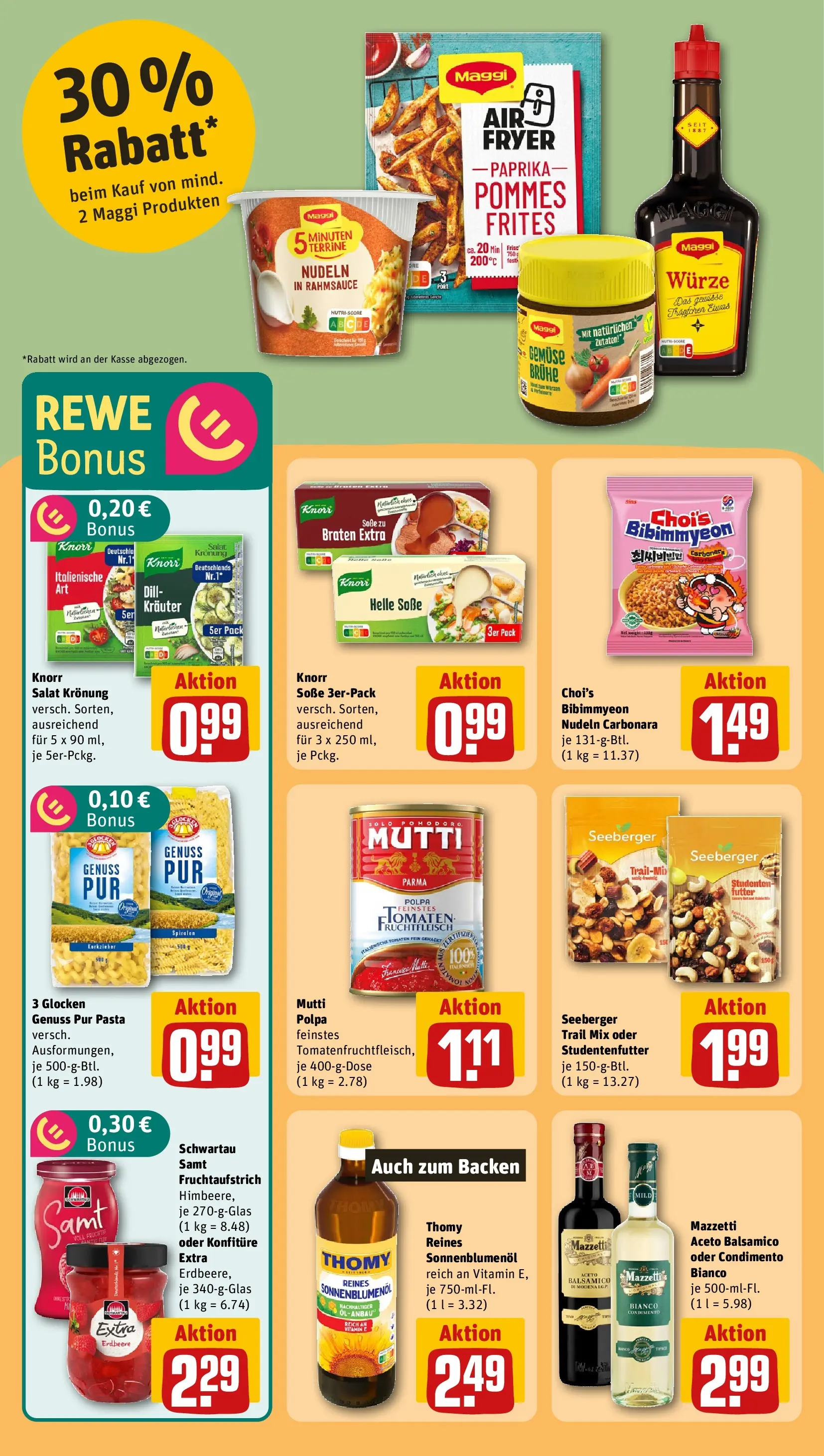 REWE Prospekt ab 27.04.2026 zum Blättern » Angebote | Seite: 20 | Produkte: Gemüse, Soße, Dill, Nudeln