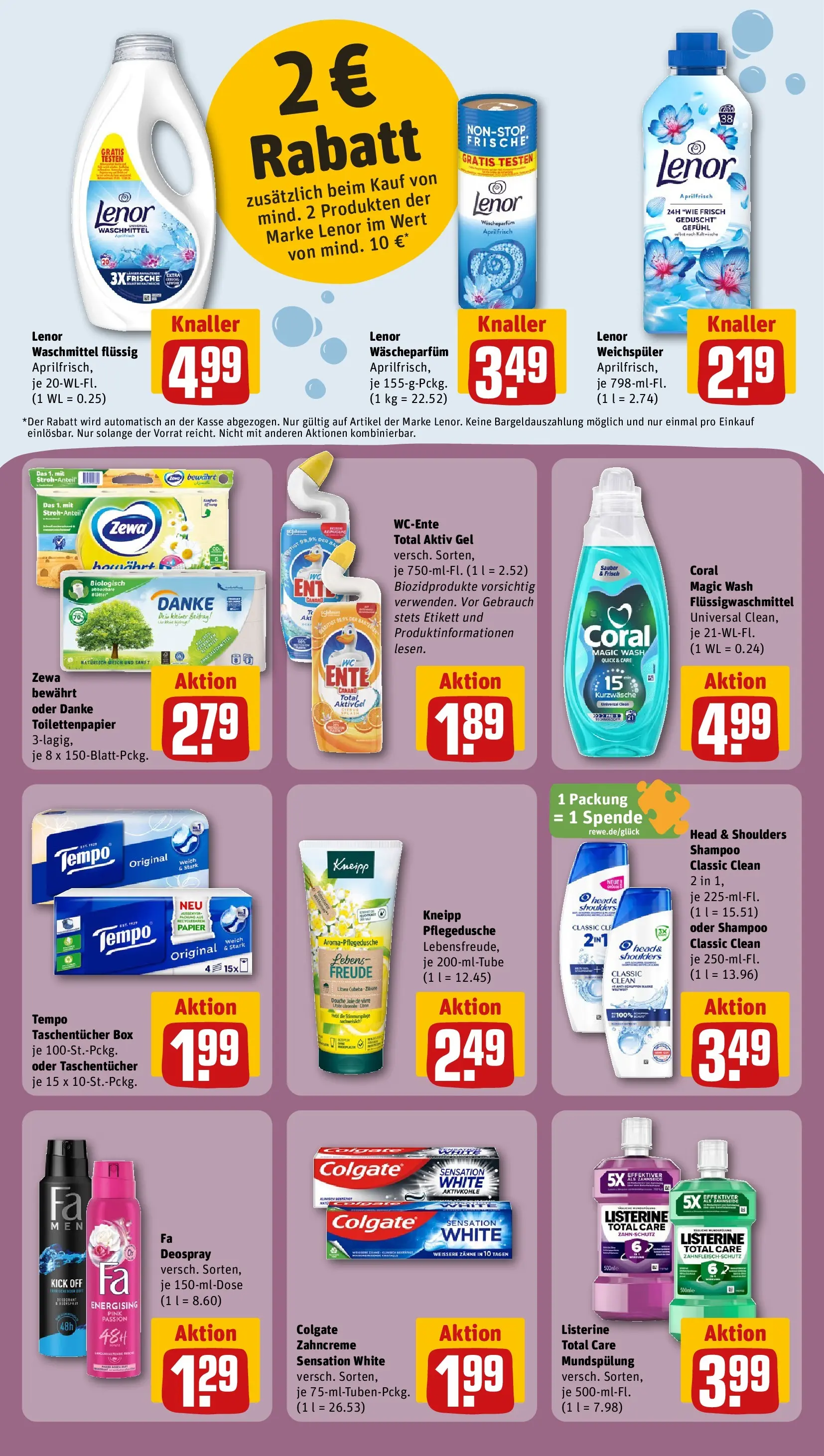 REWE Prospekt ab 27.04.2026 zum Blättern » Angebote | Seite: 22 | Produkte: Zewa, Waschmittel, Tempo, Zitrone