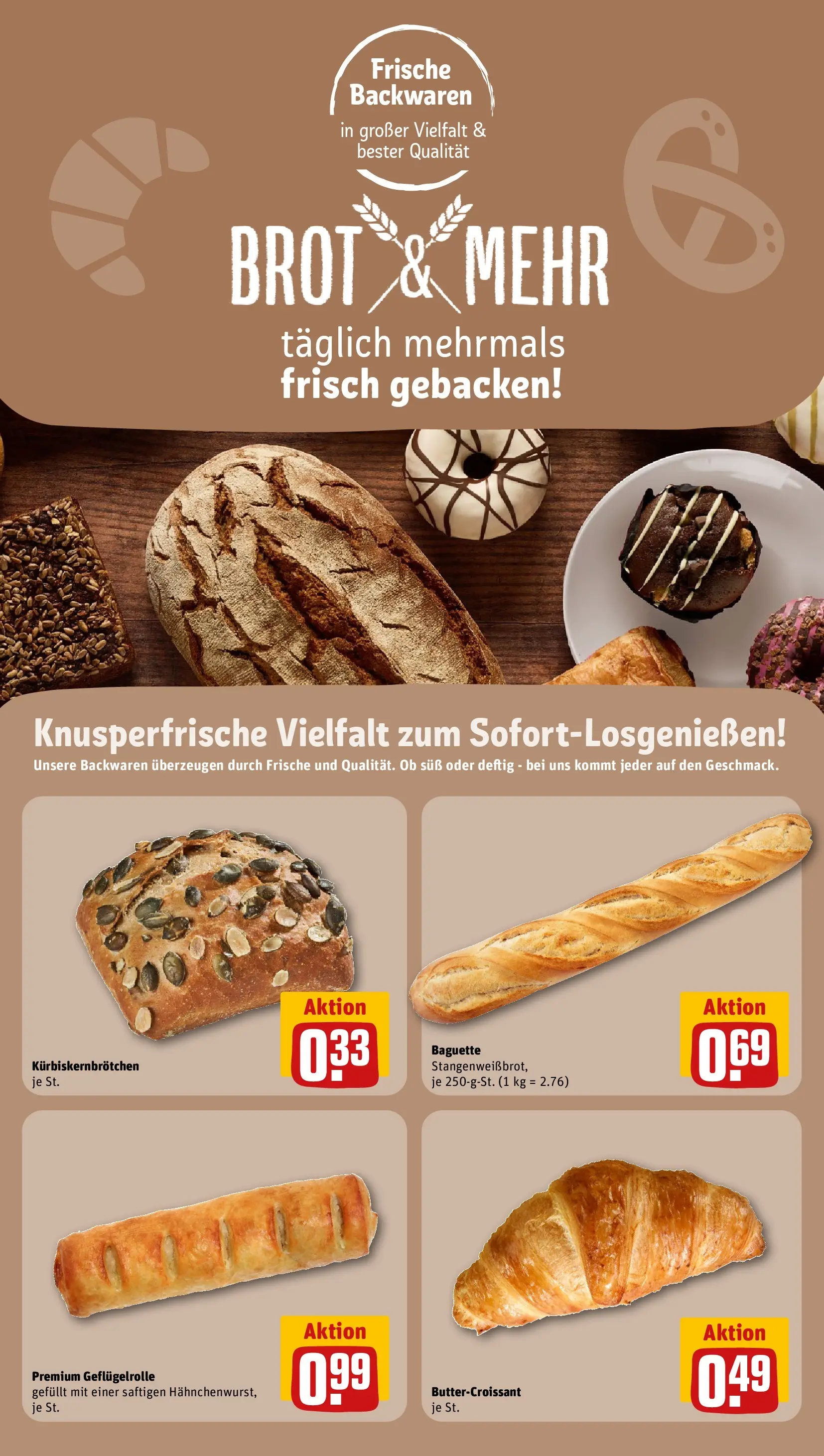 REWE Prospekt ab 27.04.2026 zum Blättern » Angebote | Seite: 27 | Produkte: Baguette, Croissant, Brot