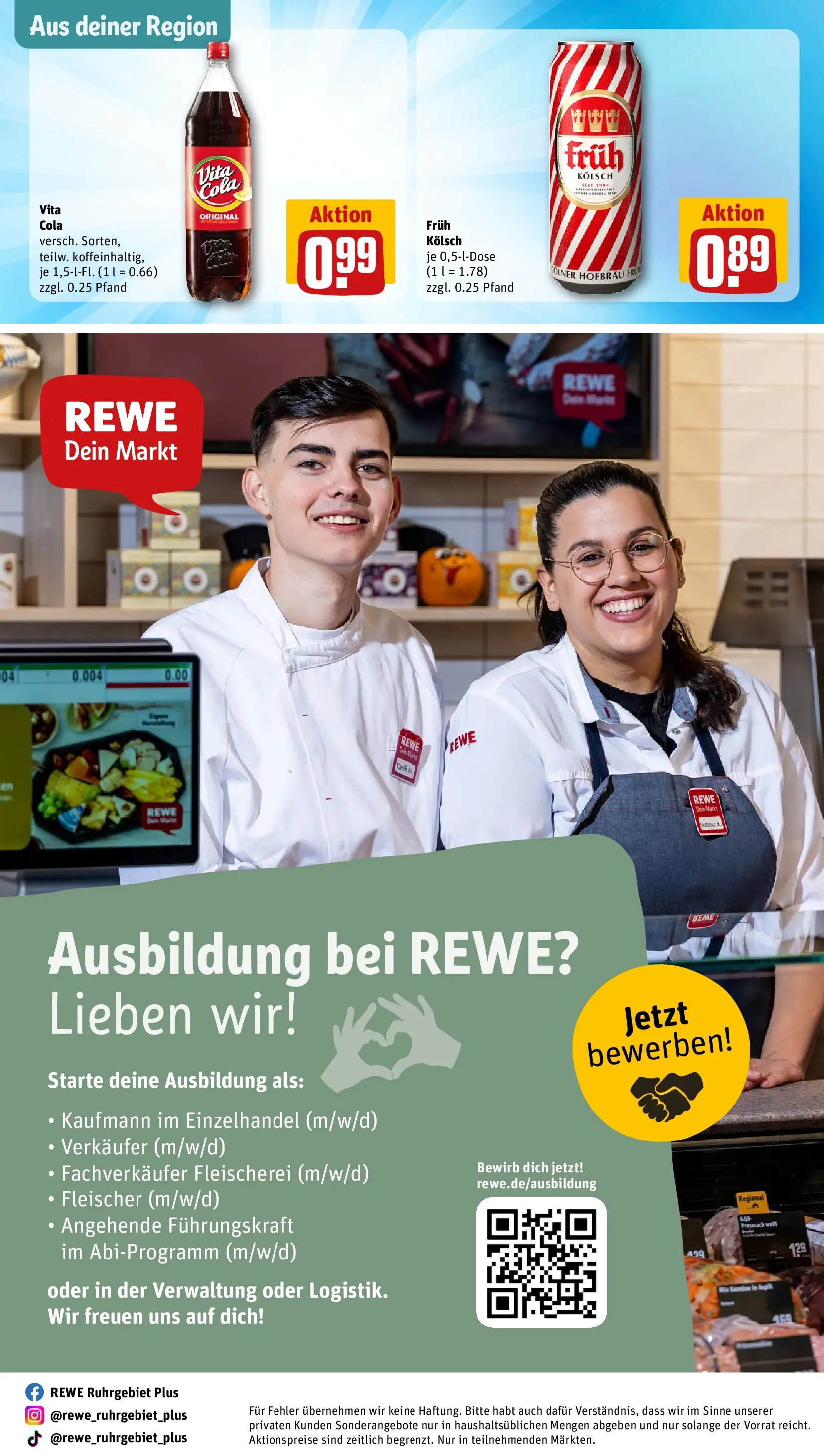 REWE Prospekt ab 27.04.2026 zum Blättern » Angebote | Seite: 28 | Produkte: Cola, Vita cola