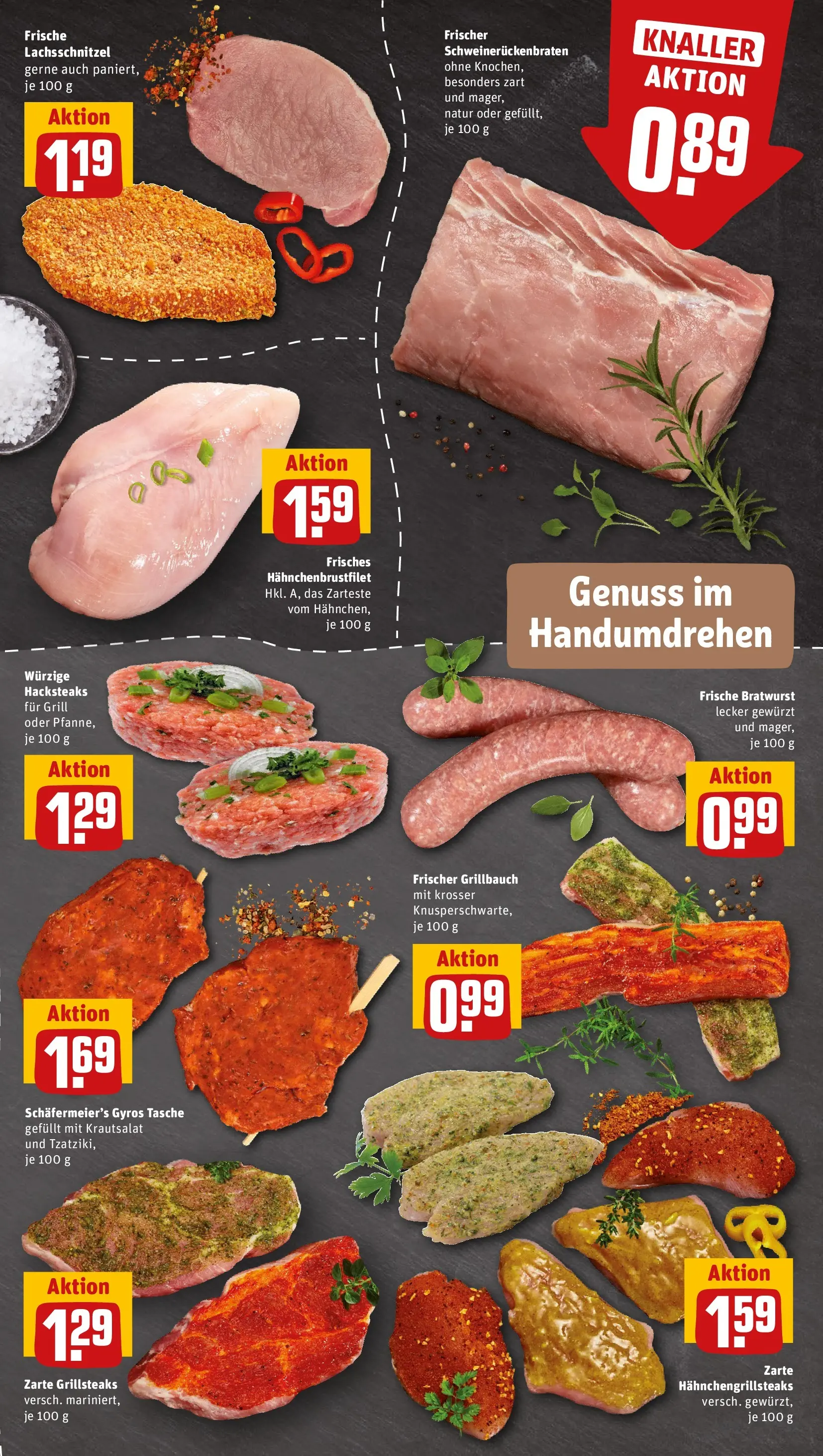 REWE Prospekt ab 27.04.2026 zum Blättern » Angebote | Seite: 7 | Produkte: Tasche, Grill, Bratwurst, Gyros