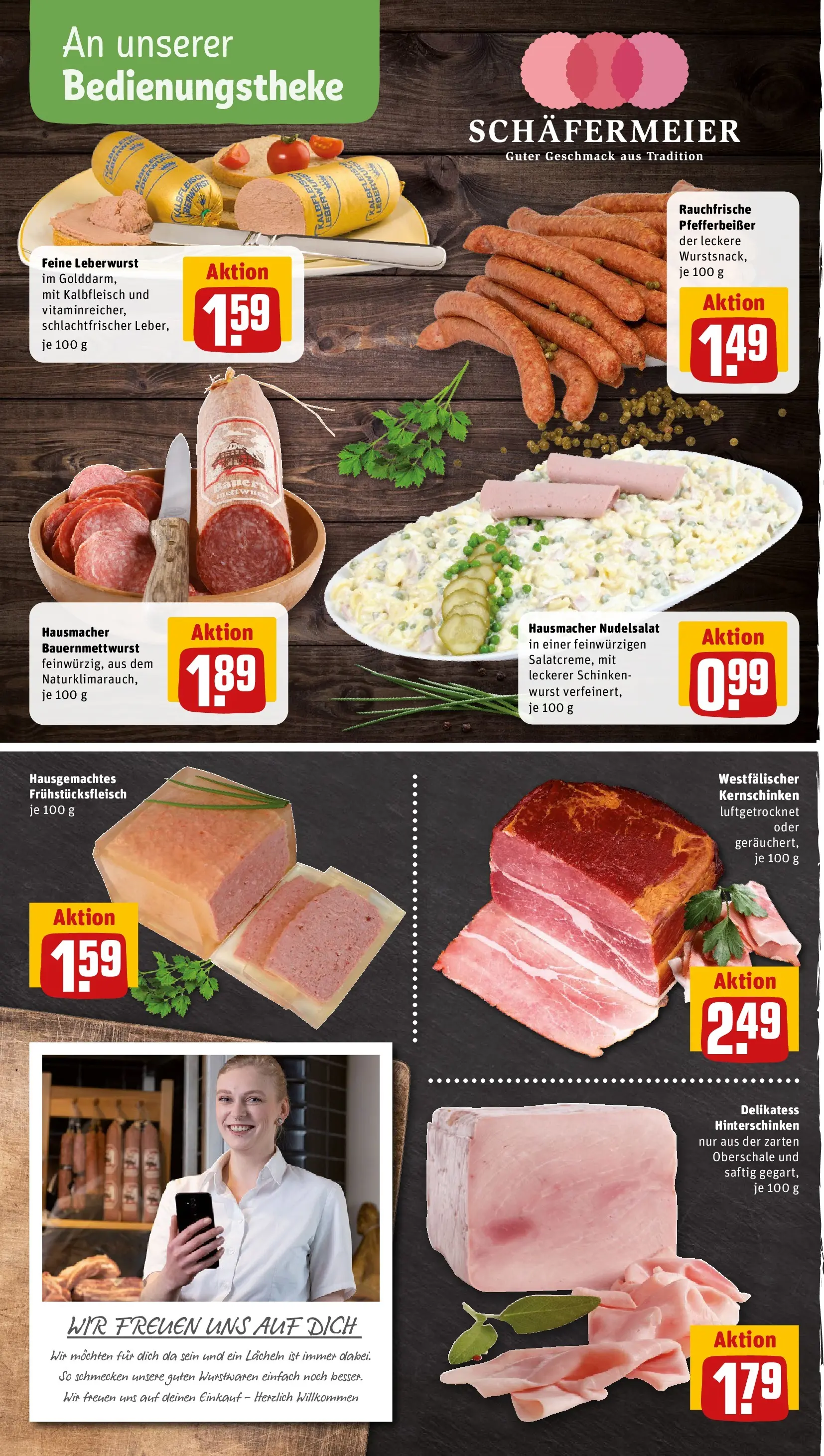 REWE Prospekt ab 27.04.2026 zum Blättern » Angebote | Seite: 8 | Produkte: Wurst, Pasta, Schinken