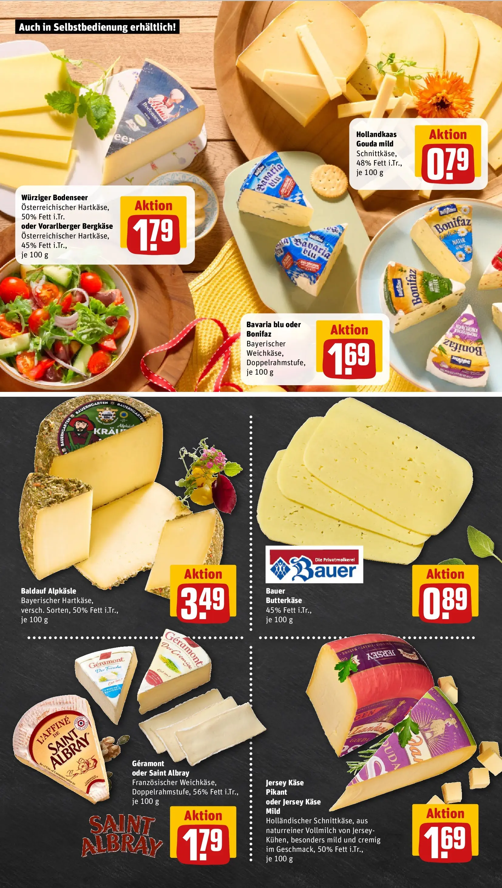 REWE Prospekt ab 27.04.2026 zum Blättern » Angebote | Seite: 9 | Produkte: Geramont, Käse, Gouda, Pfeffer