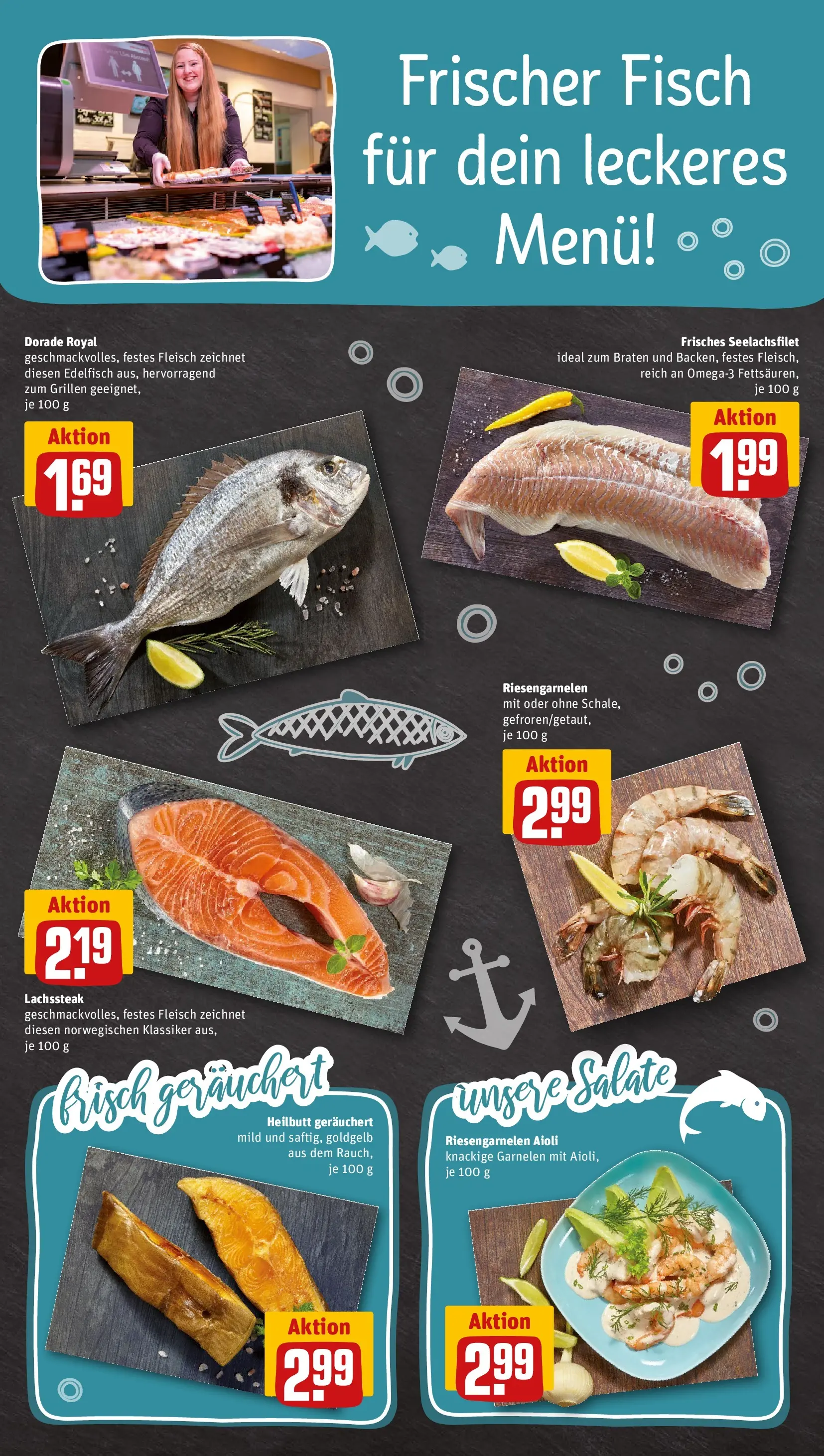 REWE Prospekt ab 27.04.2026 zum Blättern » Angebote | Seite: 29 | Produkte: Garnelen, Fisch, Steak, Fleisch