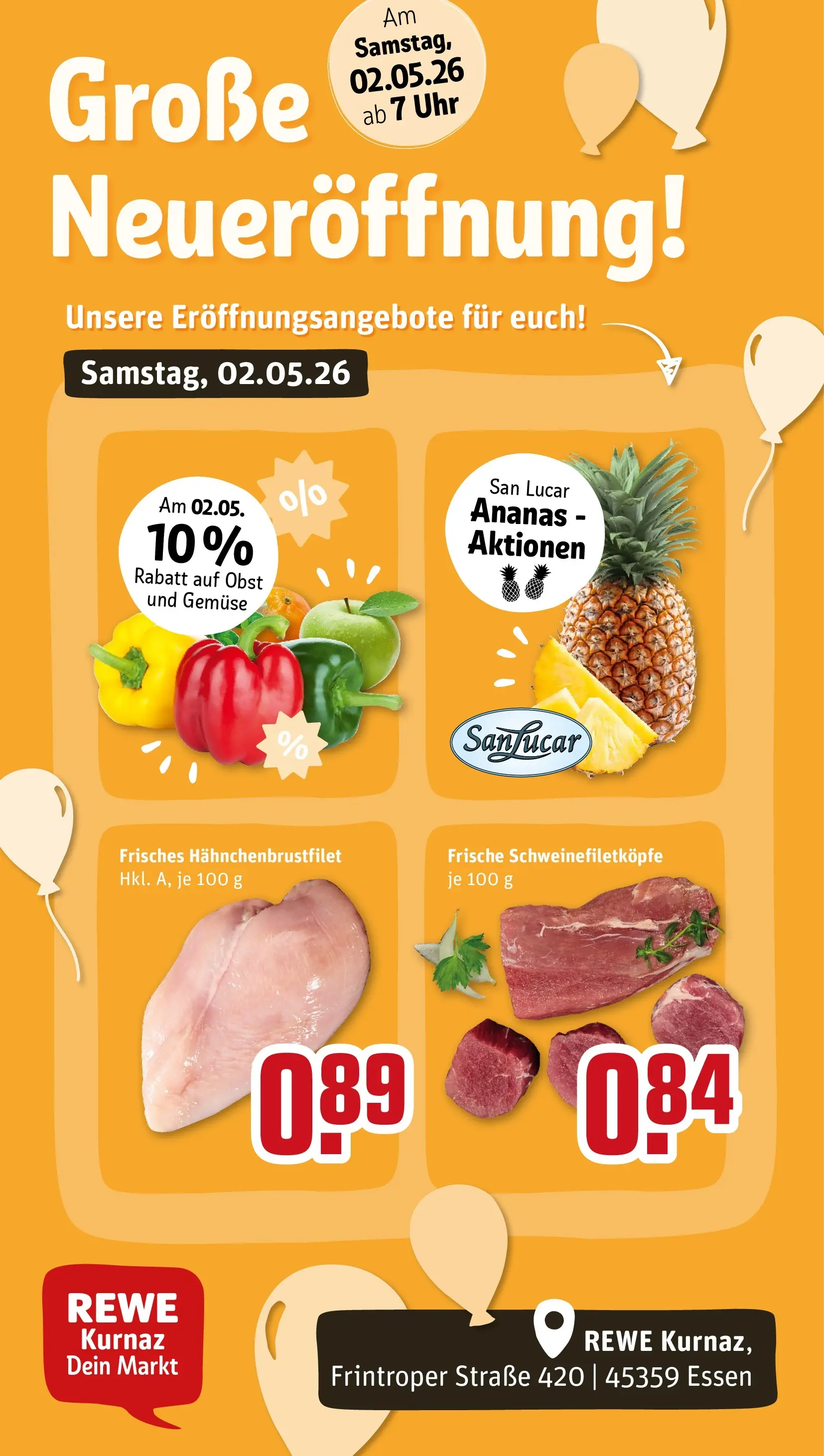 REWE Prospekt ab 27.04.2026 zum Blättern » Angebote | Seite: 2 | Produkte: Ananas, Gemüse, Obst, Uhr