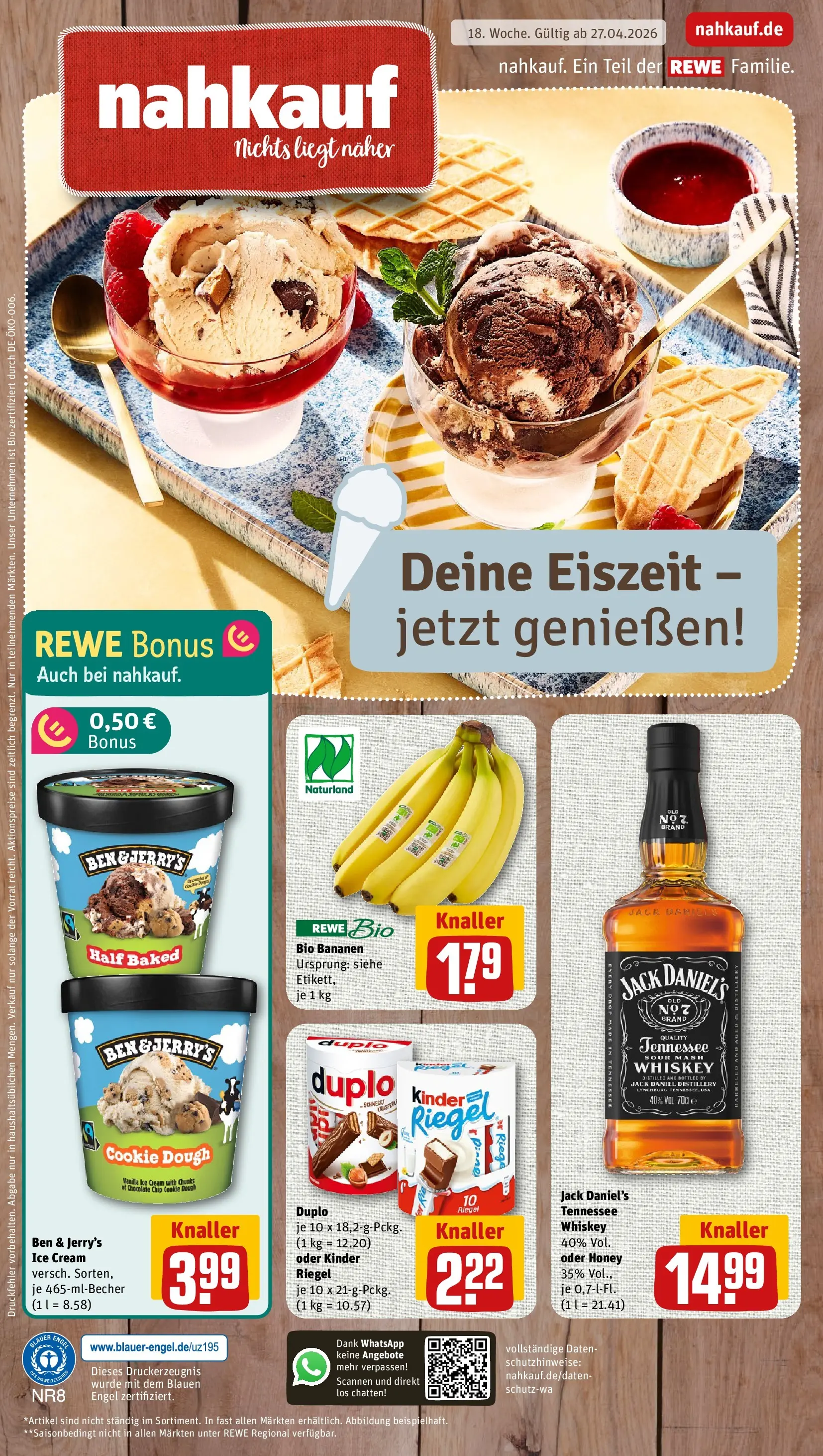 REWE Prospekt ab 27.04.2026 zum Blättern » Angebote | Seite: 1