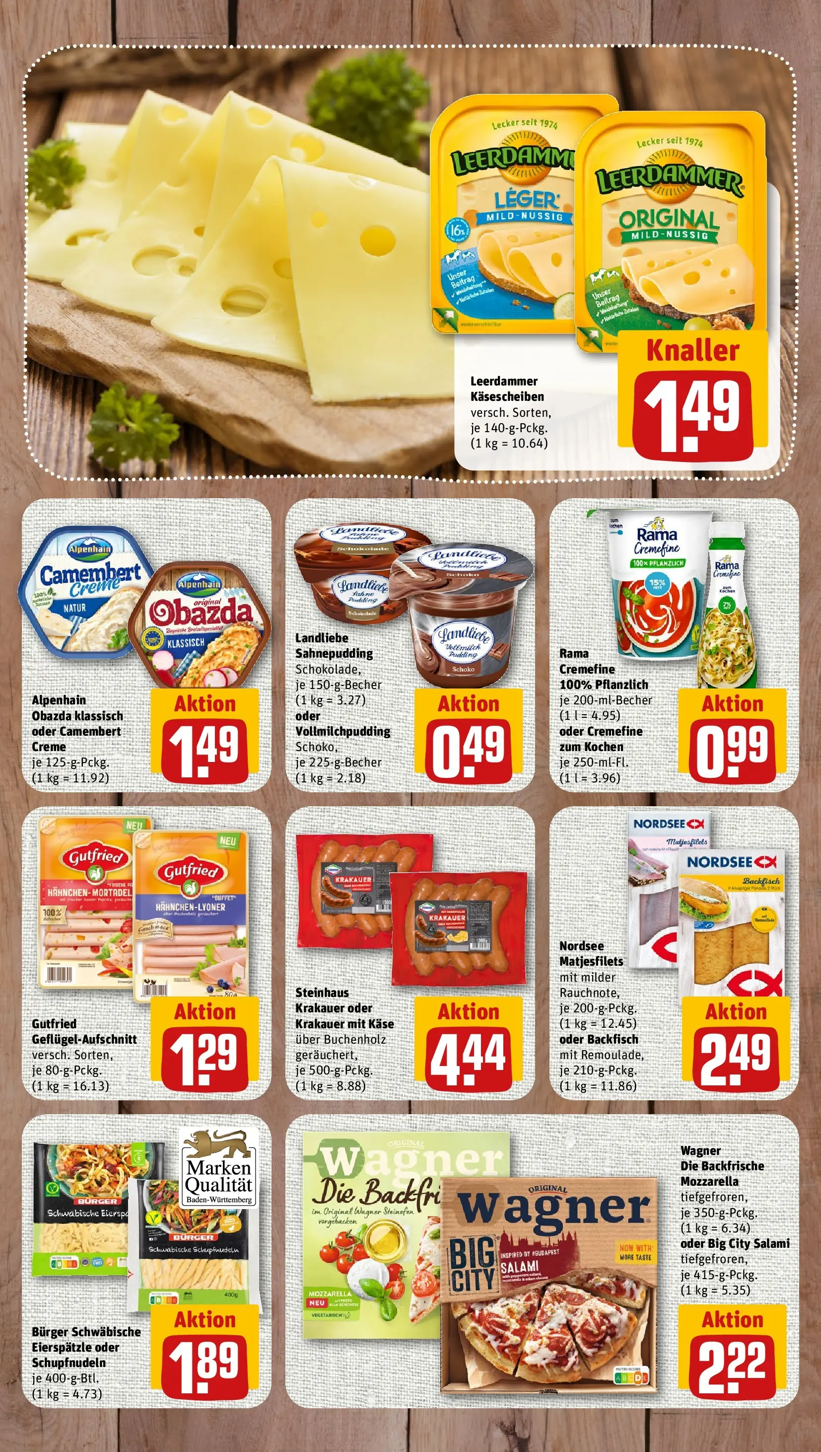 REWE Prospekt ab 27.04.2026 zum Blättern » Angebote | Seite: 7 | Produkte: Rama, Käse, Mozzarella, Pasta