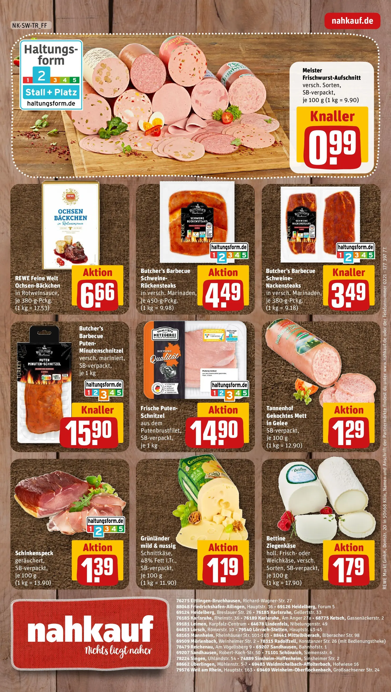 REWE Prospekt ab 27.04.2026 zum Blättern » Angebote | Seite: 8 | Produkte: Ziegenkäse, Schnitzel, Grunlander, Putenschnitzel