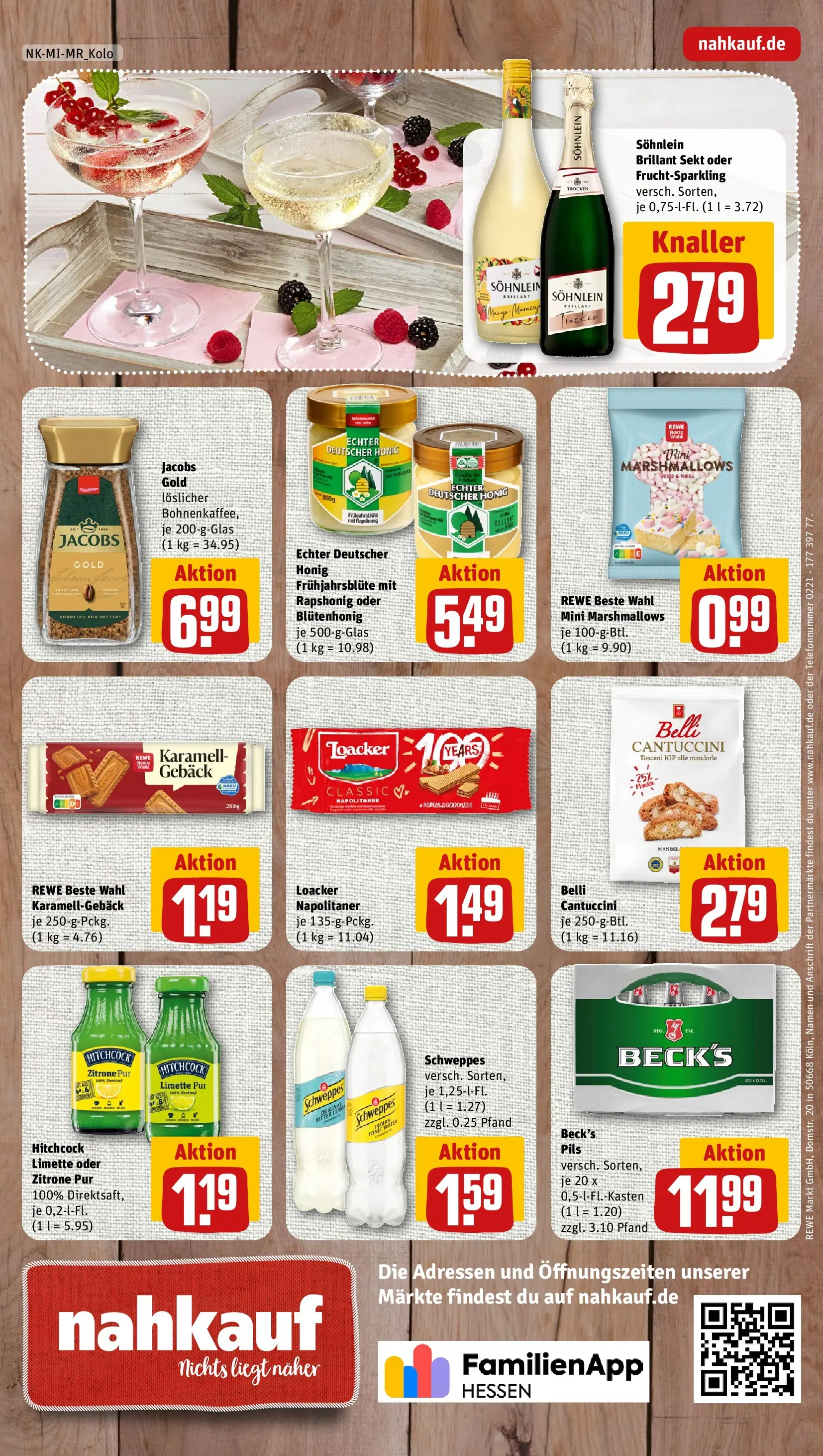 REWE Prospekt ab 27.04.2026 zum Blättern » Angebote | Seite: 8 | Produkte: Sekt, Schweppes, Zitrone, Limette