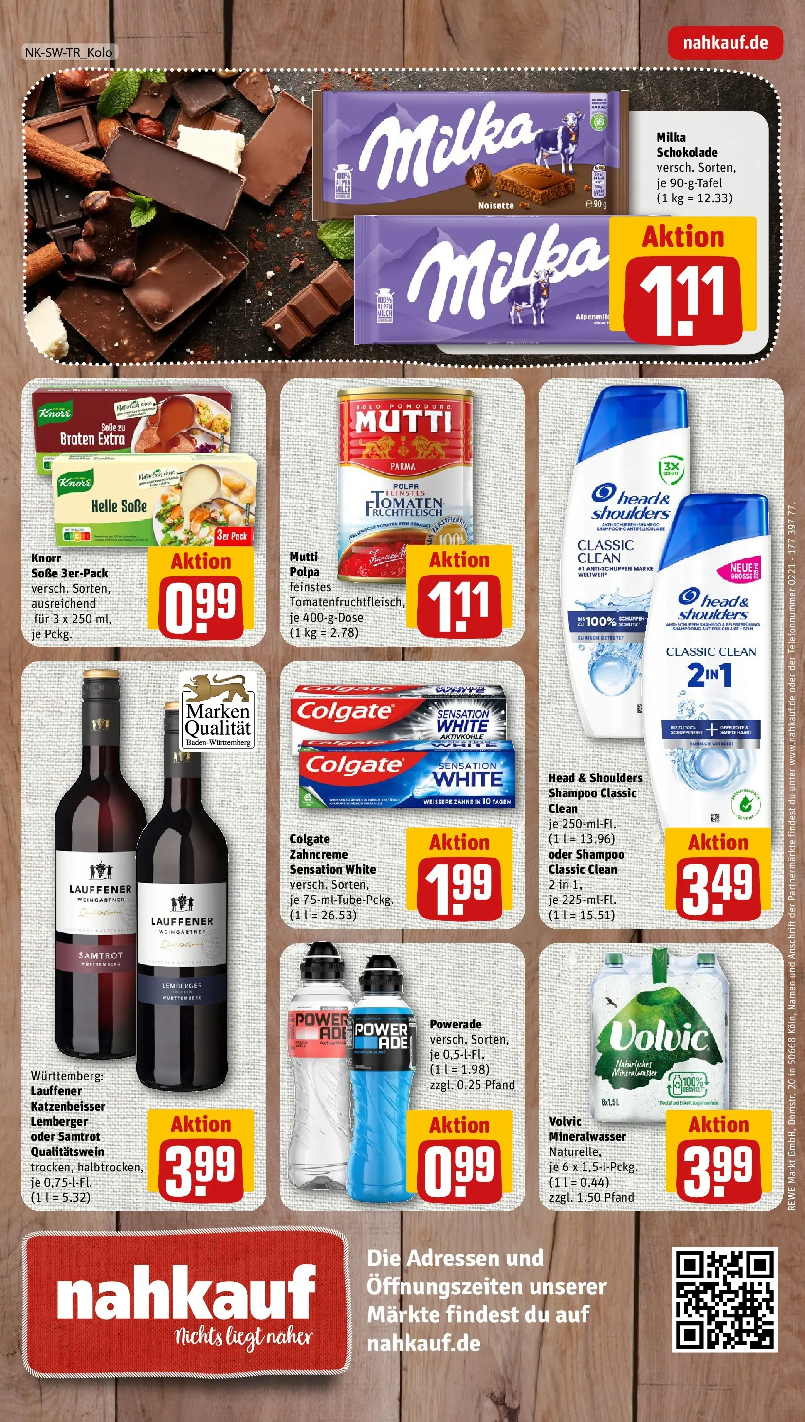 REWE Prospekt ab 27.04.2026 zum Blättern » Angebote | Seite: 8 | Produkte: Knorr, Shampoo, Milka, Mineralwasser