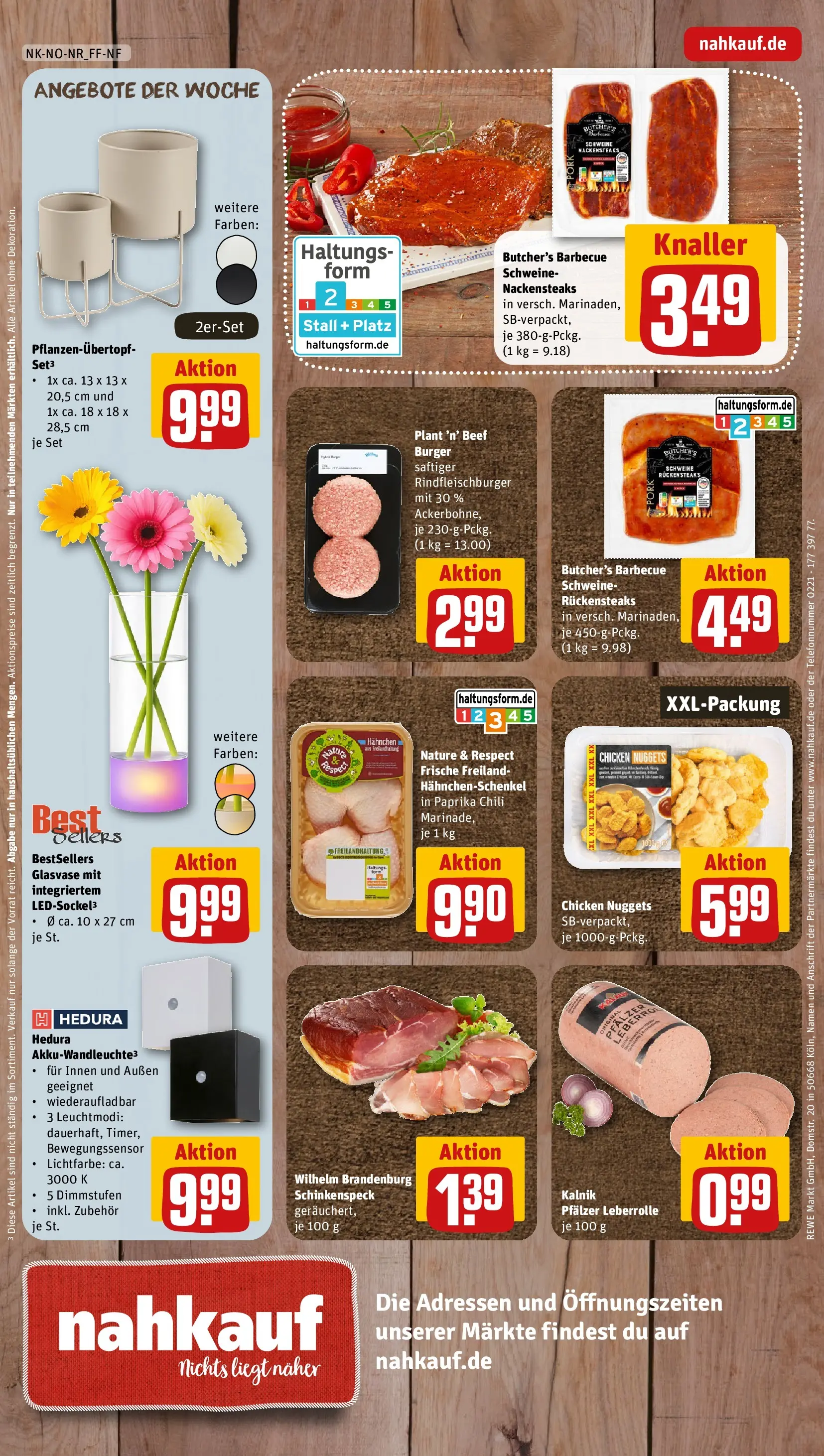 REWE Prospekt ab 27.04.2026 zum Blättern » Angebote | Seite: 8 | Produkte: Nackensteaks, Hahnchen, Burger, Paprika