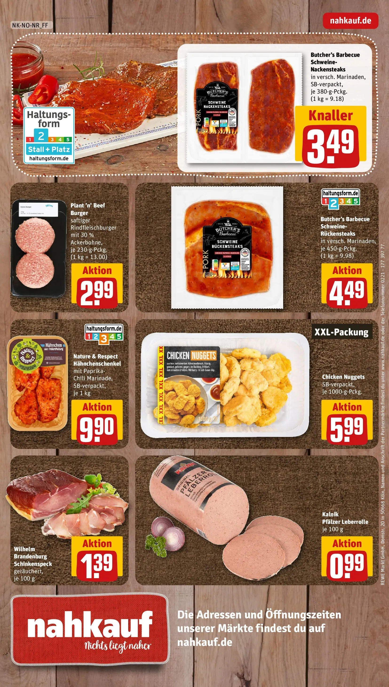 REWE Prospekt ab 27.04.2026 zum Blättern » Angebote | Seite: 8 | Produkte: Nackensteaks, Hahnchen, Hahnchenschenkel, Paprika