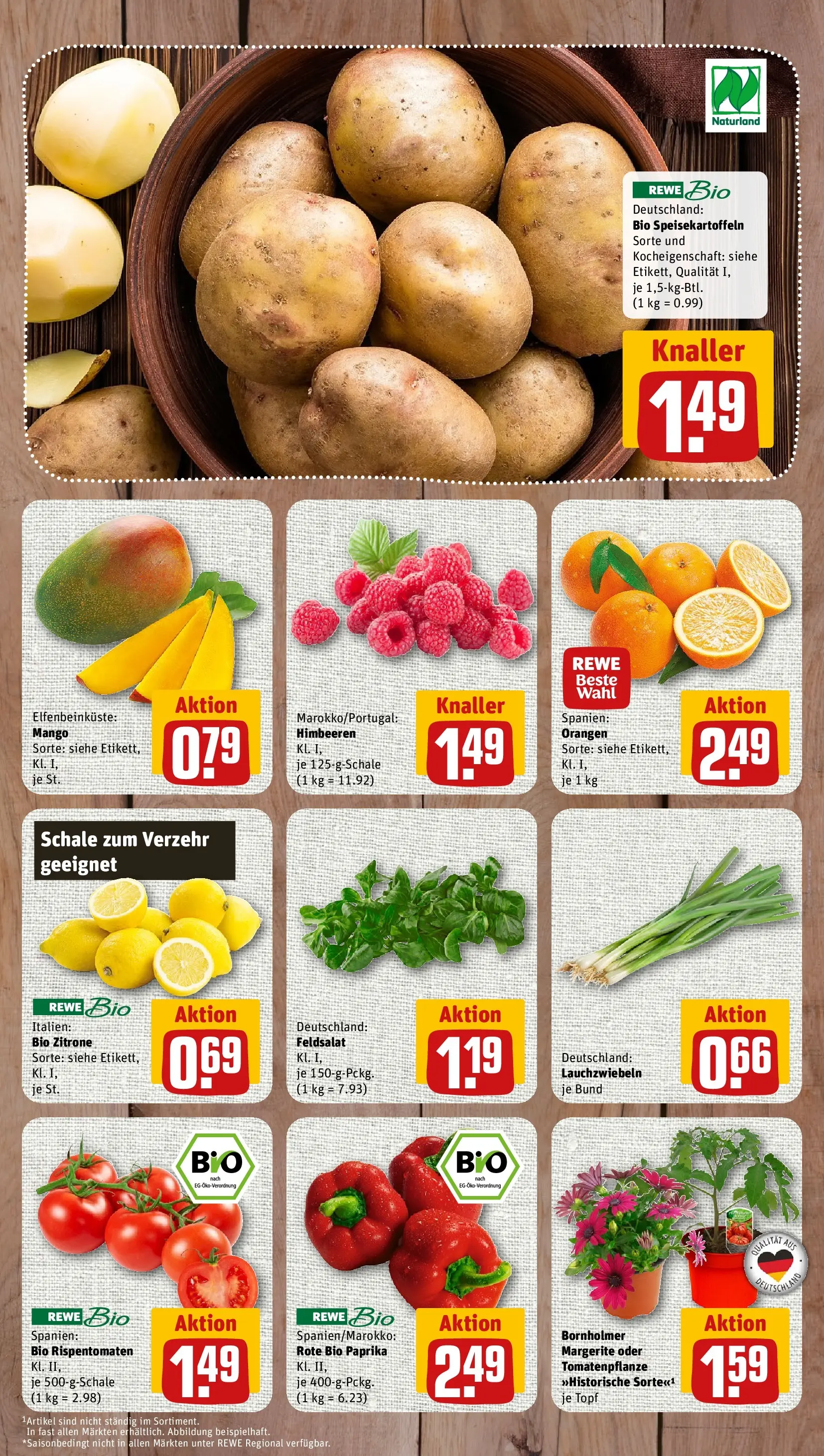 REWE Prospekt ab 27.04.2026 zum Blättern » Angebote | Seite: 3 | Produkte: Orangen, Paprika, Zitrone, Mango